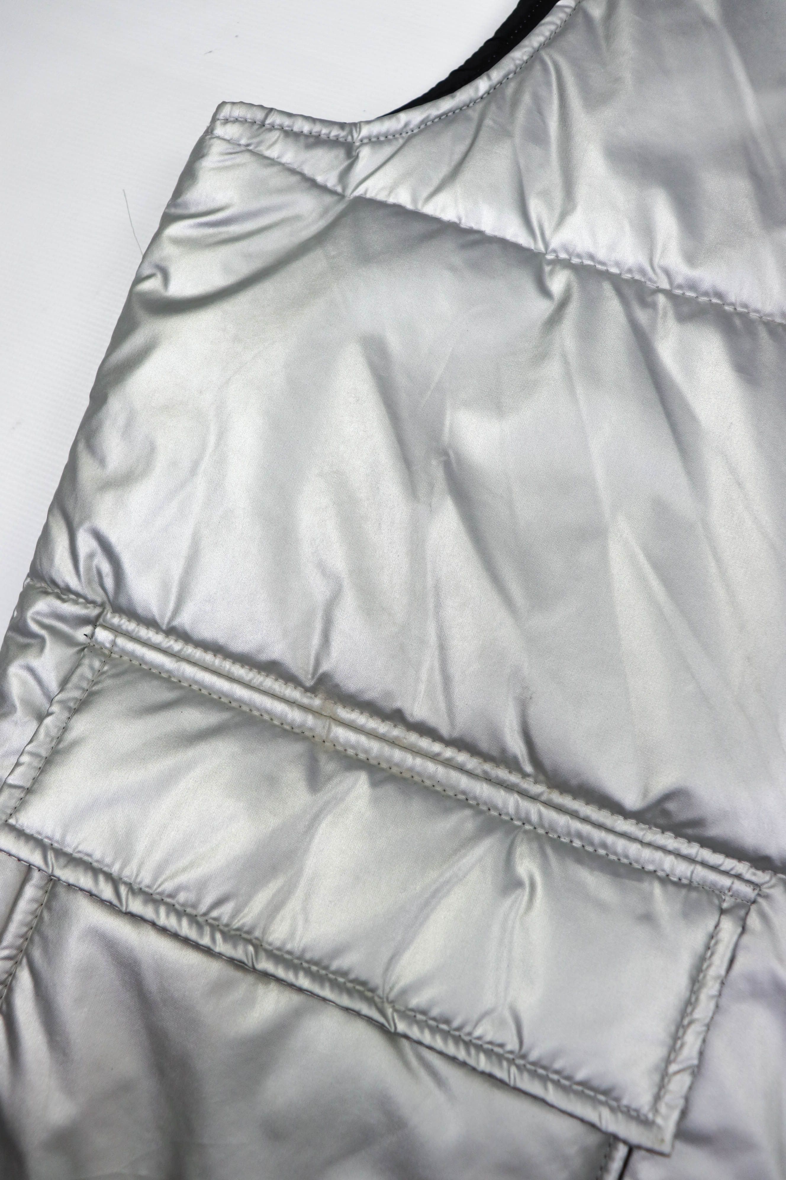 Vintage 90s Vintage Suzuki Made in Japan Silver Cropped Zip Vest Size US M / EU 48-50 / 2 - 6 Thumbnail