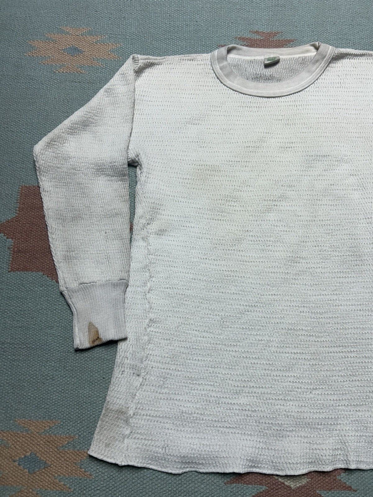 Vintage Vintage 70s waffle knit thermal shirt hanes soft base large Size US L / EU 52-54 / 3 - 2 Thumbnail