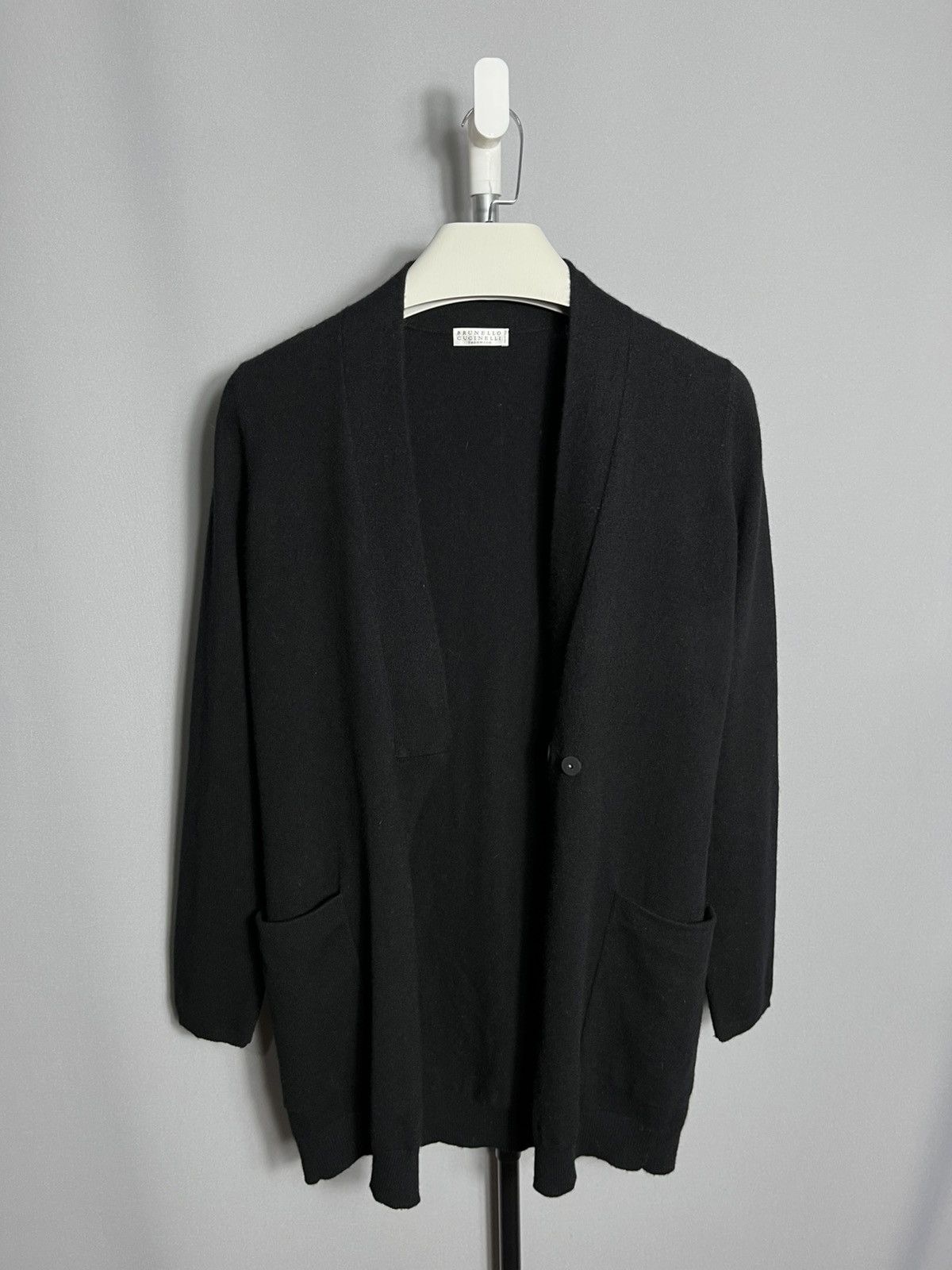 Brunello Cucinelli brunello cucinelli cashmere cardigan woman’s black long Size L / US 10 / IT 46 - 7 Thumbnail