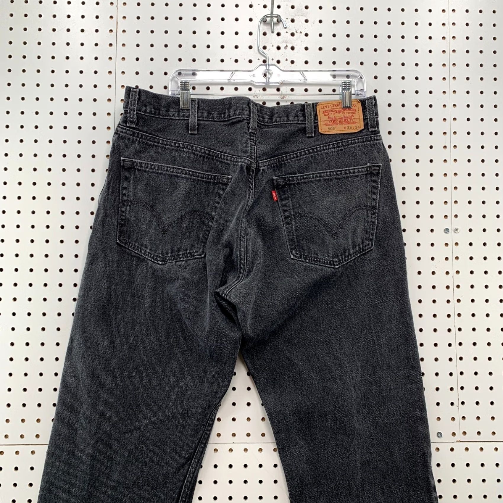 Levi's VINTAGE Levis 505 Black Denim Jeans Mens Straight Leg Size 38x34 Regular Fits 36x31 Size US 36 / EU 52 - 7 Thumbnail
