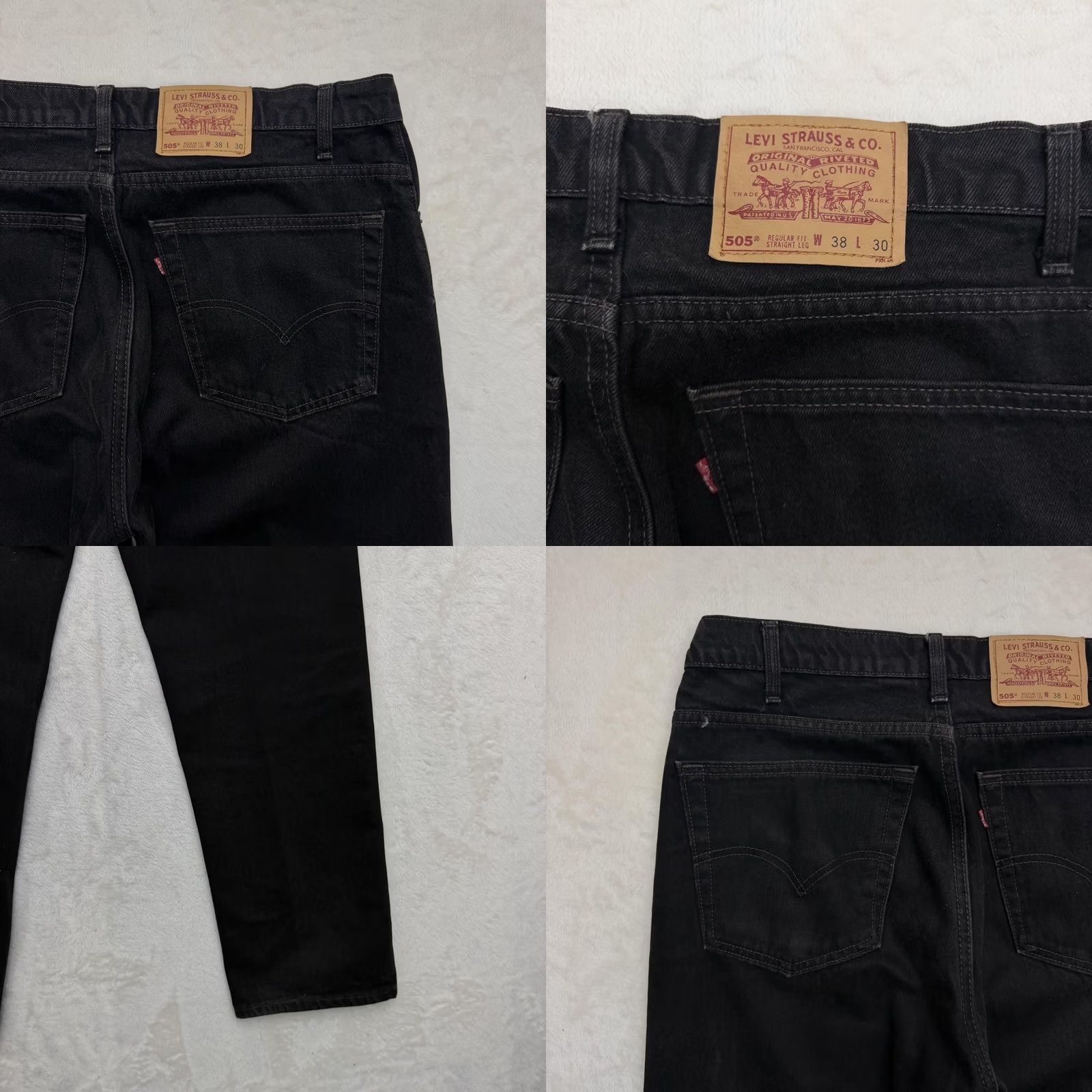 Levi's VINTAGE Levi's 505 Jeans Mens 38x30 Regular Fit Straight Leg Denim Dark Wash Size US 38 / EU 54 - 8 Thumbnail