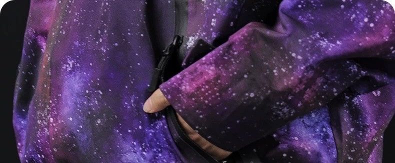 Other Purple Starry Sky Series Hard Shell Ski Jacket Size US 32 / EU 48 - 9 Thumbnail