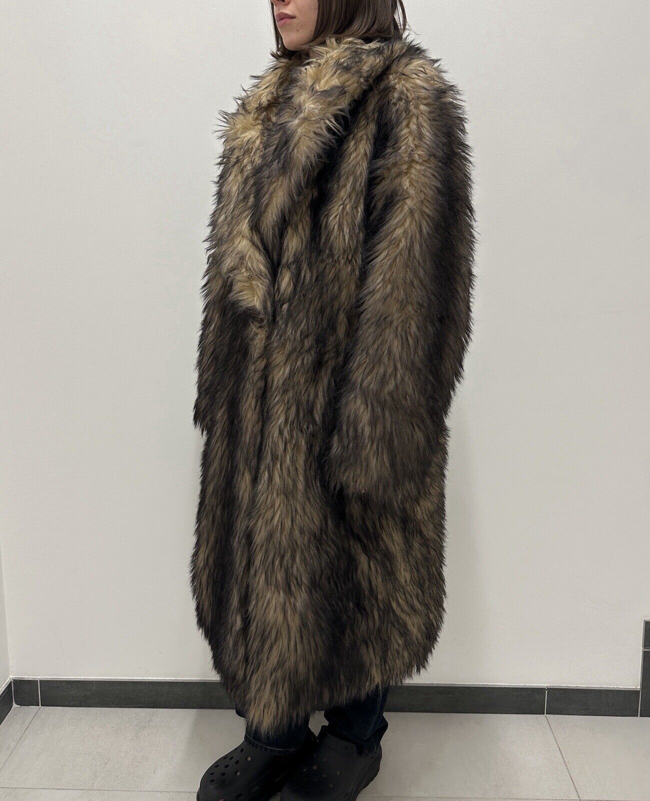 H&M × Paco Rabanne Paco Rabane H&M Faux Fuzzy Fur Long Coat Rare Size S / US 4 / IT 40 - 6 Thumbnail
