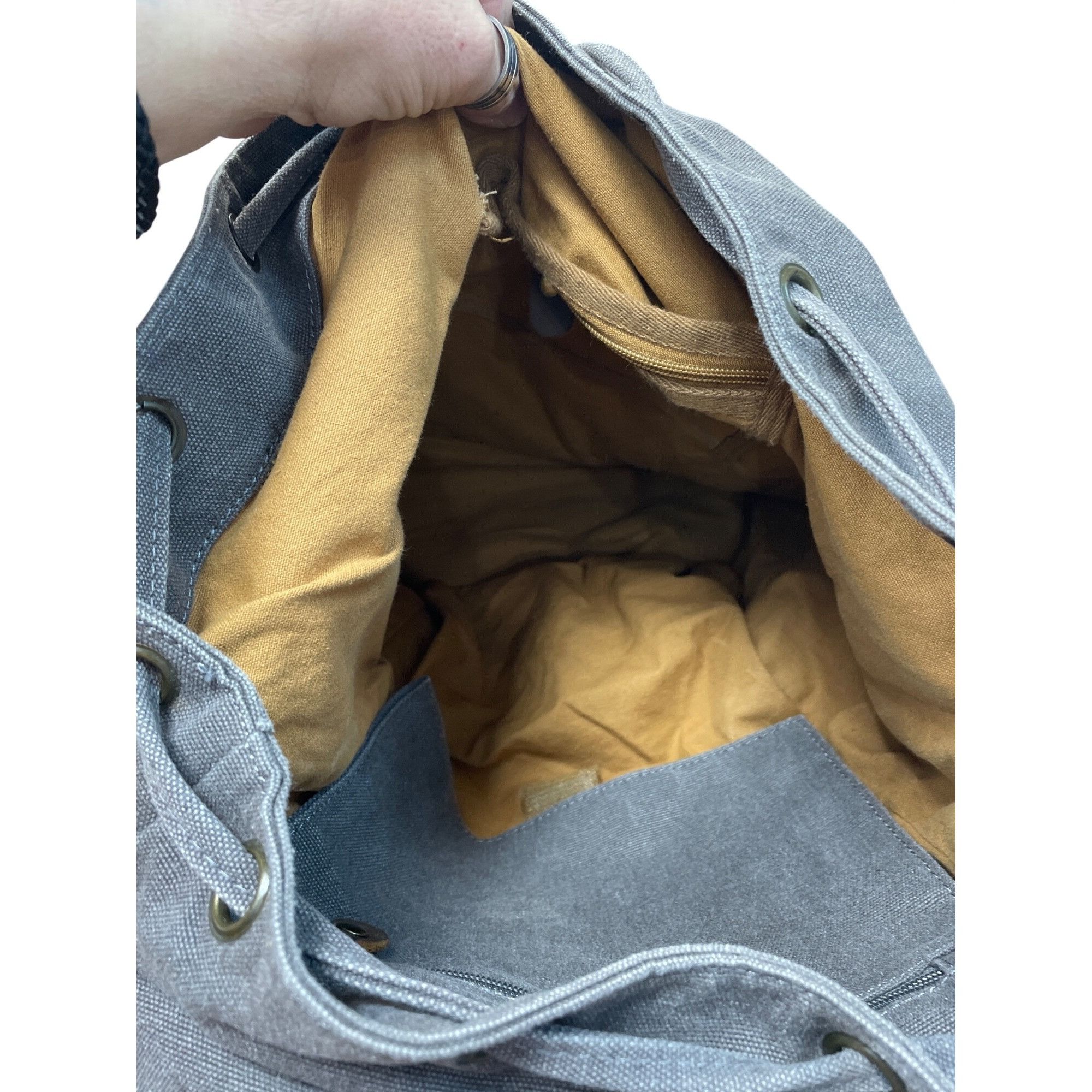 Other Kattee mens gray brown fabric leather heavy duty hiking back Size ONE SIZE - 10 Thumbnail
