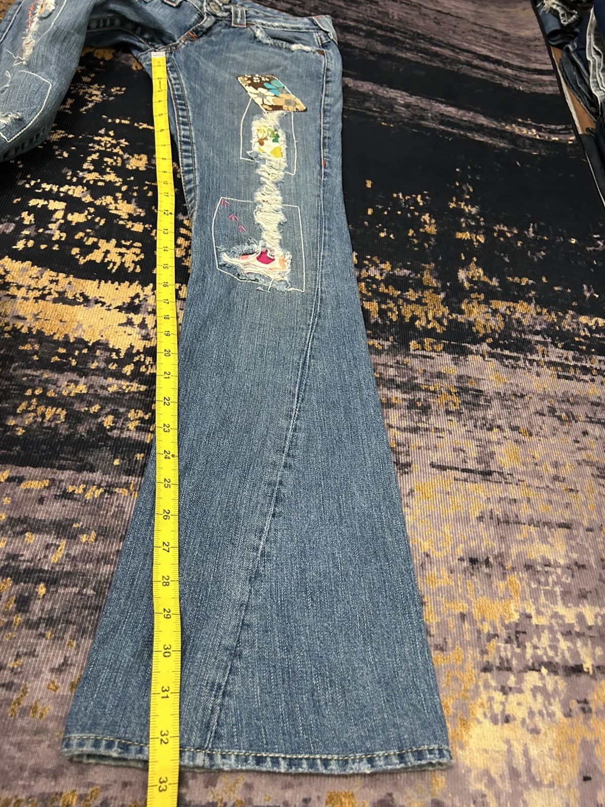 True Religion True Religion Patch work Spiral Flare Jeans Size US 27 - 22 Thumbnail