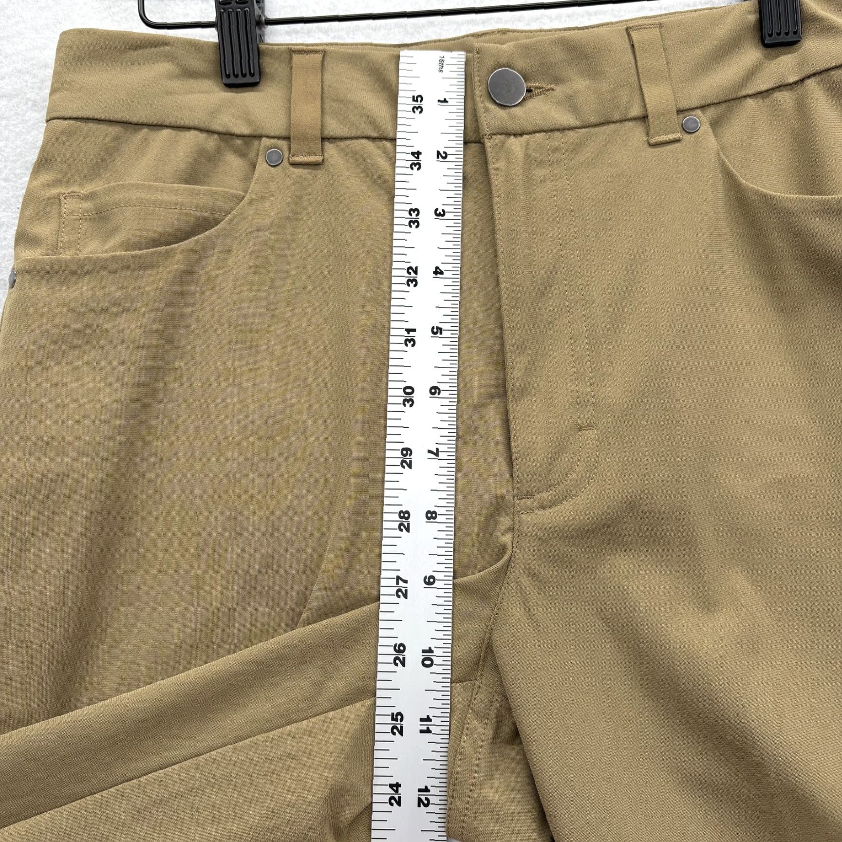Vintage VRST Khakis Pants Mens 30x32 Be ige Stretch Slim Taper 30x30 Pockets Golf Regular Straight Solid 30 Inseam 30 In Spring Summer Fall Mens Size US 30 / EU 46 - 6 Thumbnail