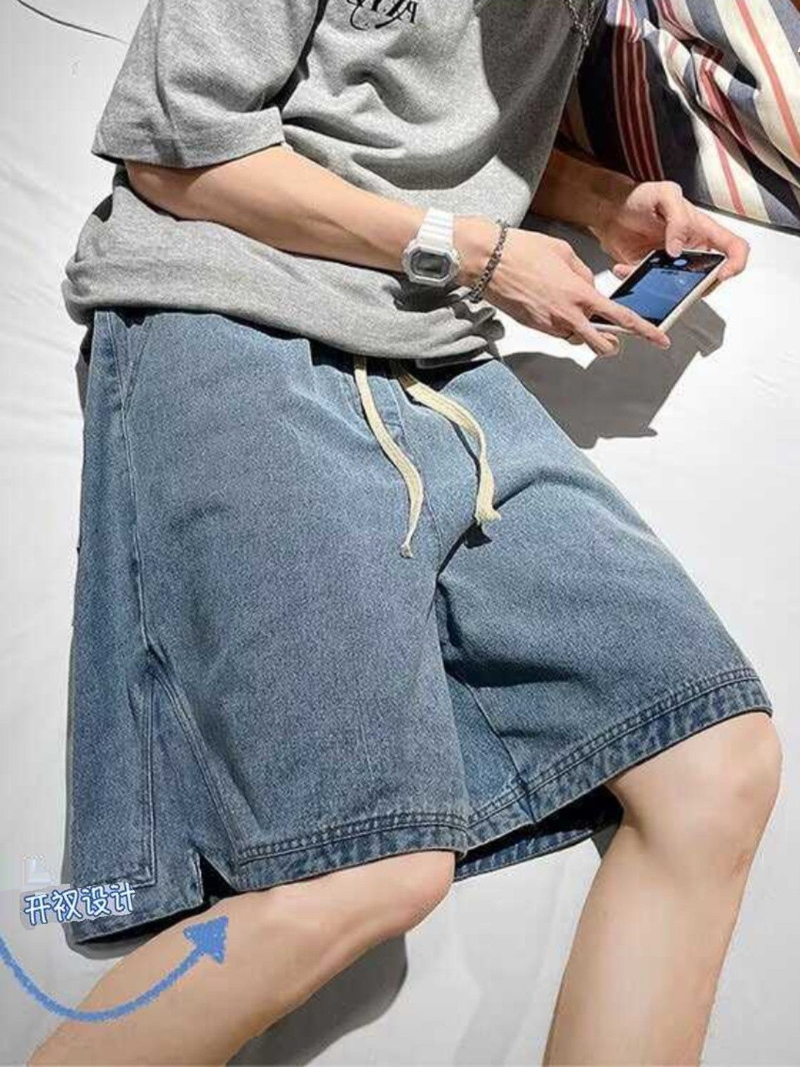 Japanese Brand × Jean Retro loose fitting casual denim shorts Size US 30 / EU 46 - 2 Thumbnail