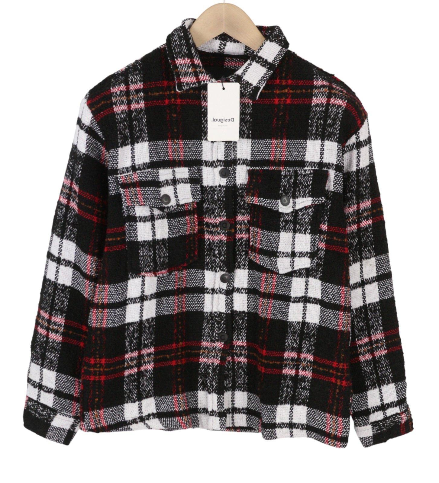 Desigual CHAQ TUCSON S Check Snap Overshirt Jacket 88698 Size S / US 4 / IT 40 - 2 Thumbnail