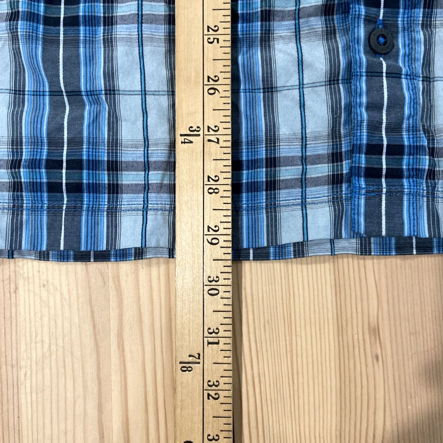 ASCENO ASCEND Men's Short Sleeve Plaid Button Up Shirt XL Cotton Polyester Blend Multicolor Plaid Button-Up Casual Travel Shirt Size US XL / EU 56 / 4 - 3 Thumbnail