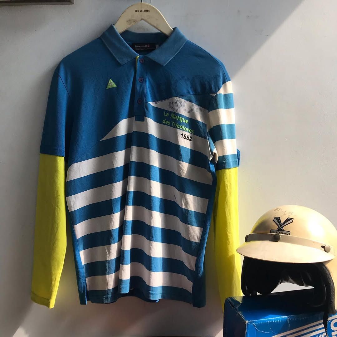 Le Coq Sportif Vintage Le Coq Sportif Cut long sleeve Sport Bike polo shirt Size US M / EU 48-50 / 2 - 3 Thumbnail
