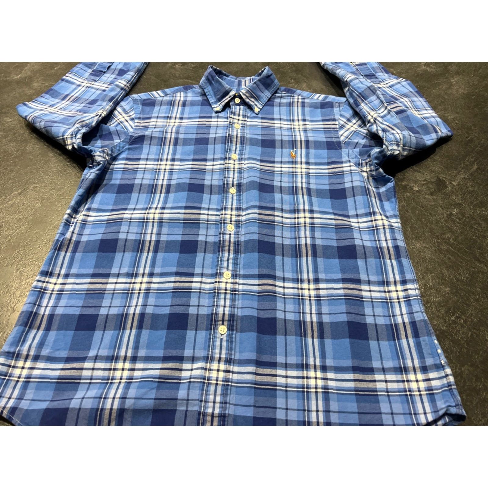 Polo Ralph Lauren Polo Ralph Lauren Blue Plaid Button Down Shirt Men's Medium Long Sleeve Classic Preppy Size US M / EU 48-50 / 2 - 2 Thumbnail