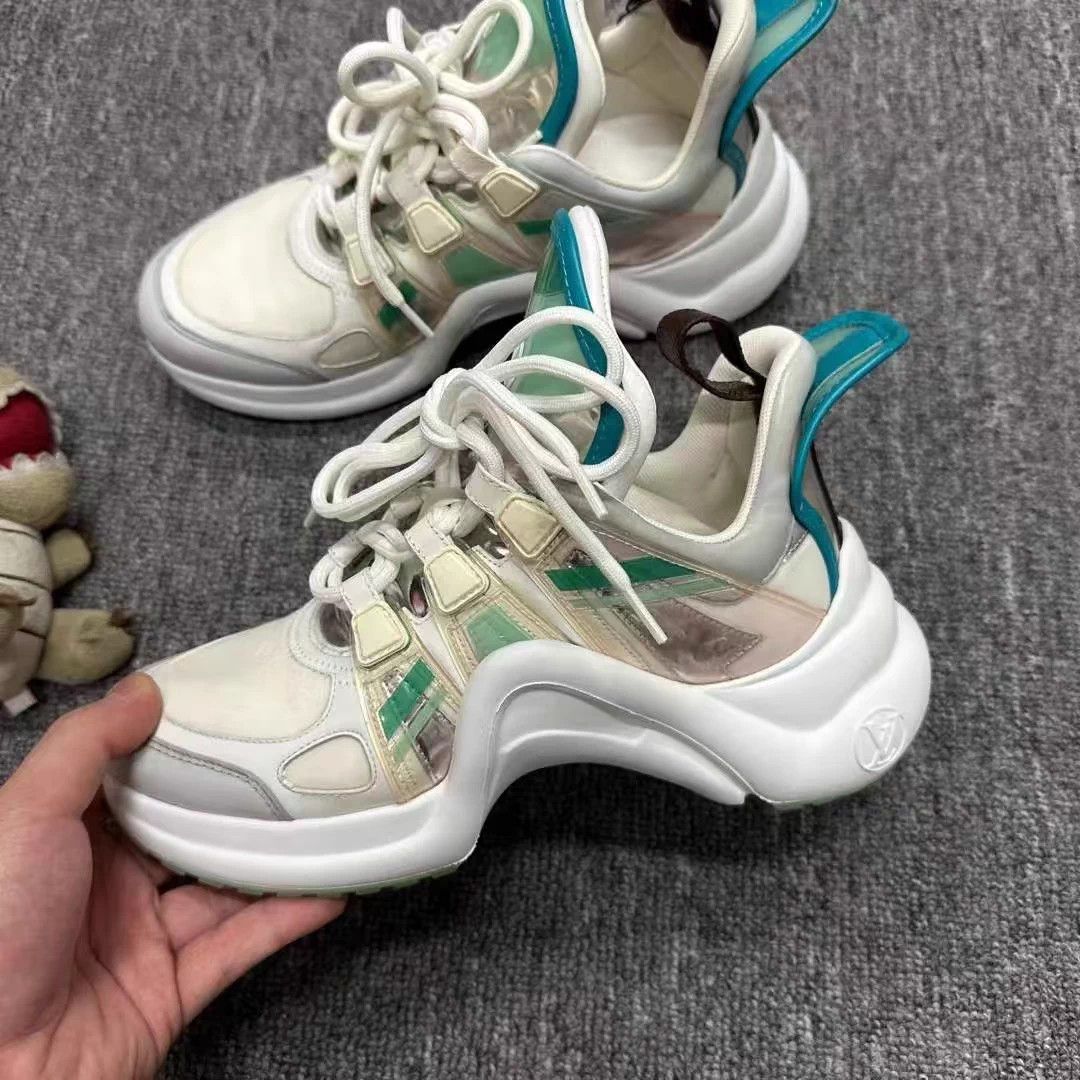 Louis Vuitton Louis Vuitton 98% New Jelly Green Dad Sneakers EU 36 Size US 5 / IT 35 - 2 Thumbnail