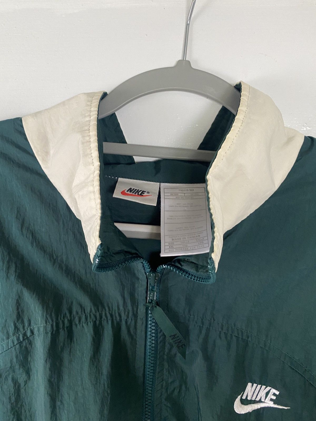 Nike × Vintage 🔥 VTG 90s Y2K Nike Windbreaker Track Jacket XXL Green Nylon Size US XXL / EU 58 / 5 - 2 Thumbnail