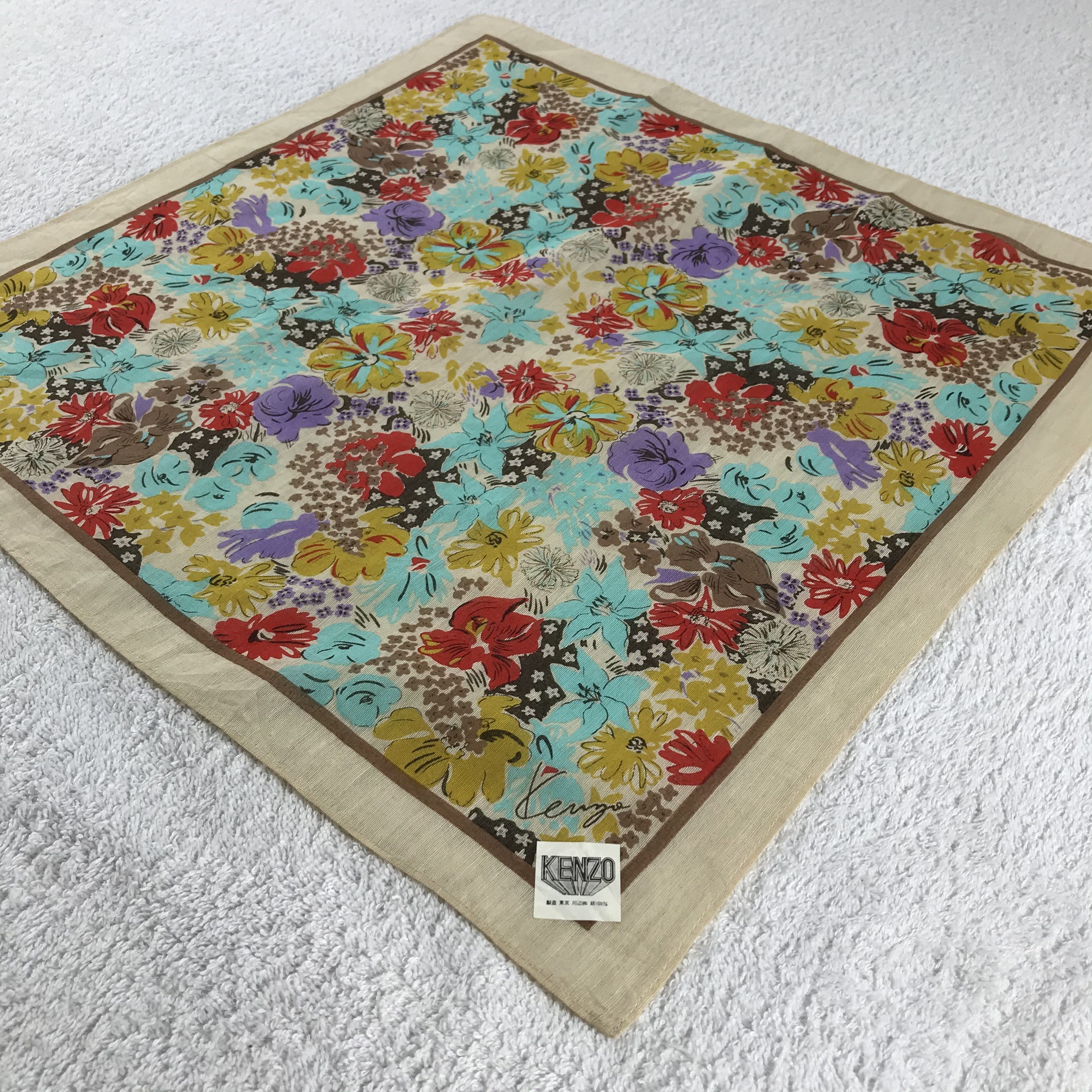 Kenzo × Vintage Kenzo Bandana / Handkerchief / Neckerchief - S240 Size ONE SIZE - 2 Thumbnail
