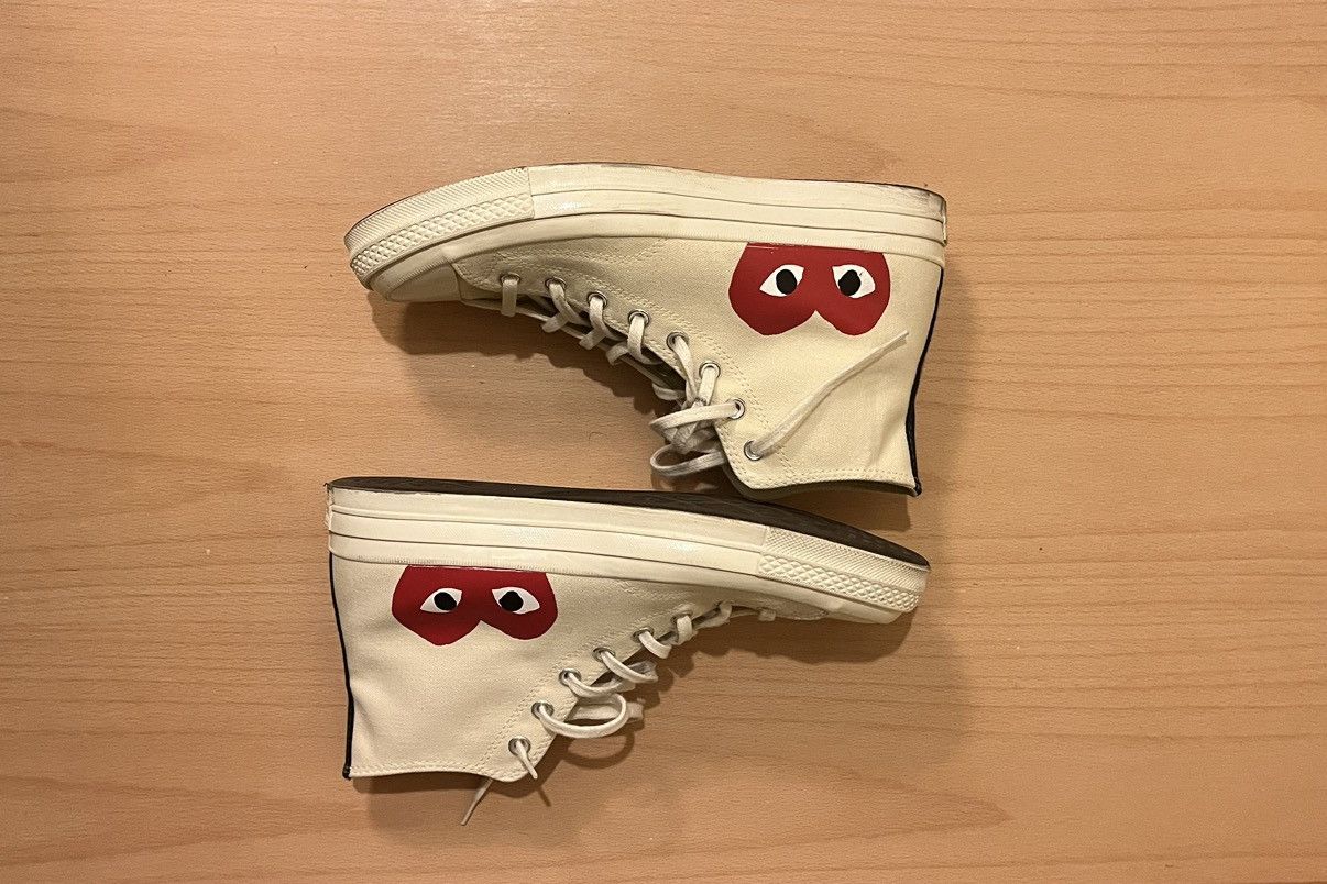 Comme des Garcons PLAY × Converse Converse x Comme Des Garçons High Top Sneakers Size US 10 / EU 43 - 2 Thumbnail