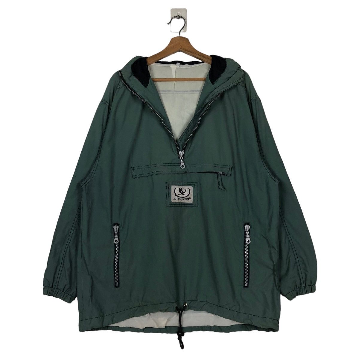 Japanese Brand 🔥ACTION FACTORY WEAR ANORAK JACKET HOODIE BIG POCKETS Size US S / EU 44-46 / 1 - 12 Thumbnail