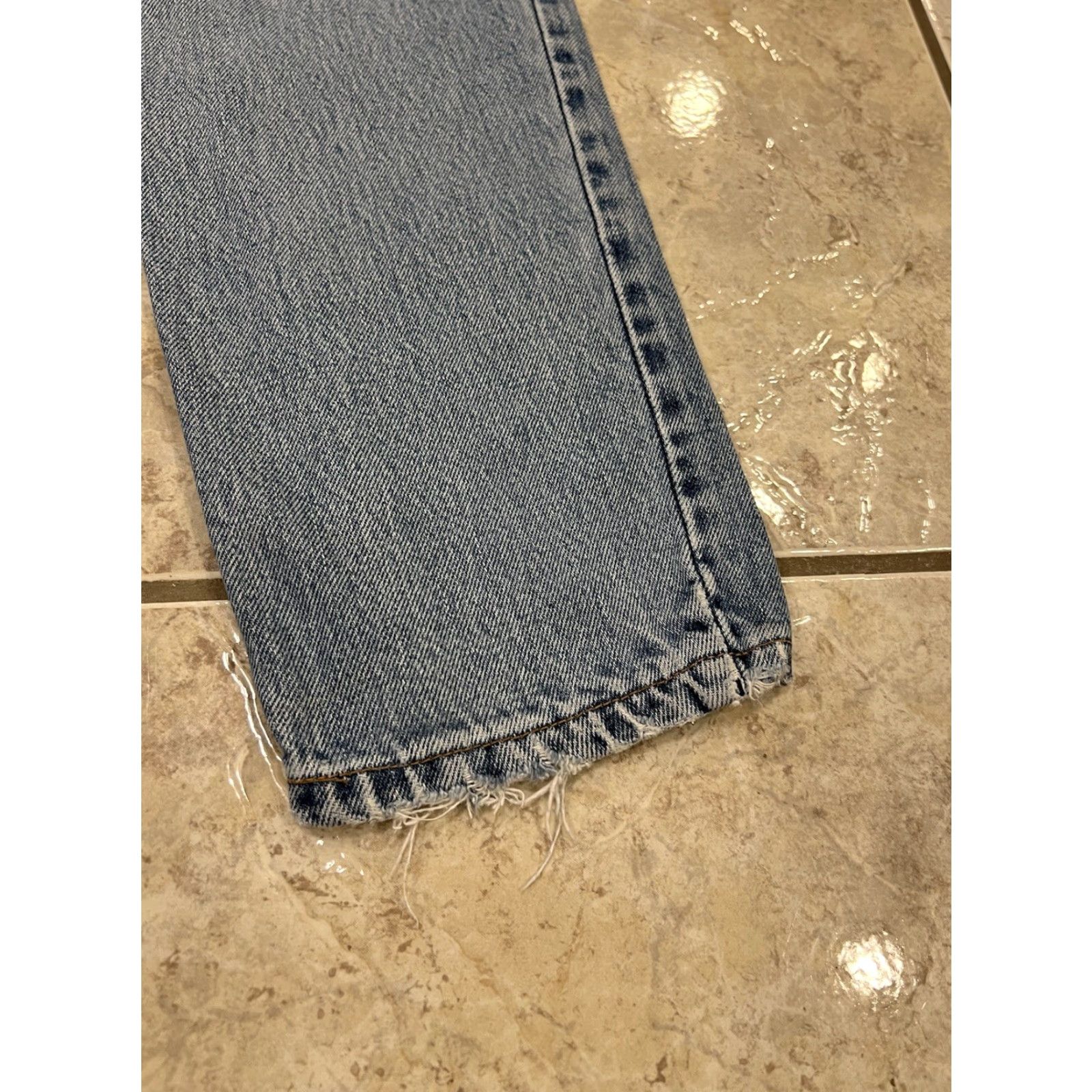 Levi's VINTAGE Levi's 512 Jeans Slim 34X30 Men Distressed Jeans 5-Pocket Denim Blue USA 90s Retro Size US 34 / EU 50 - 4 Thumbnail