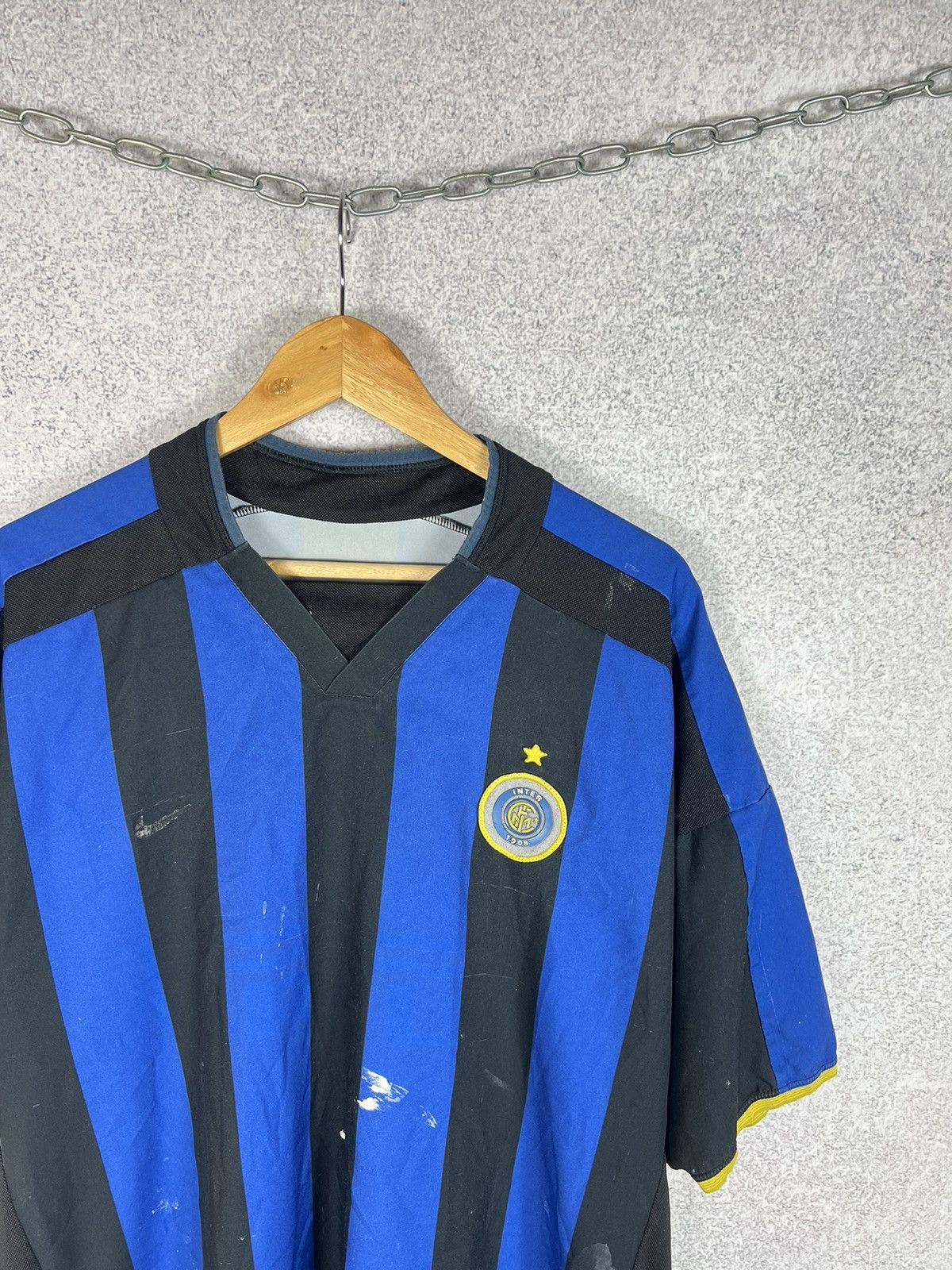 Nike Vintage Inter Nike Distressed Jersey Trashed Football Shirt Size US XL / EU 56 / 4 - 2 Thumbnail
