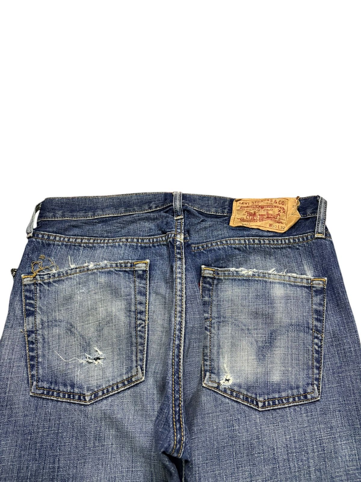 Levi's Vintage 90s Levis 501 Faded Wash Distressed Loose Jeans Size US 30 / EU 46 - 8 Thumbnail