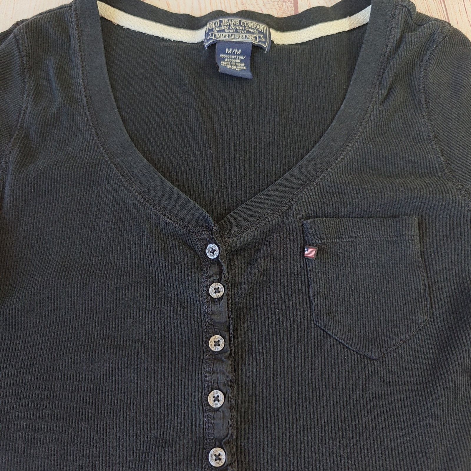 Ralph Lauren Vintage 90s Polo Jeans Company Ralph Lauren ribbed Henley M Size M / US 6-8 / IT 42-44 - 6 Thumbnail