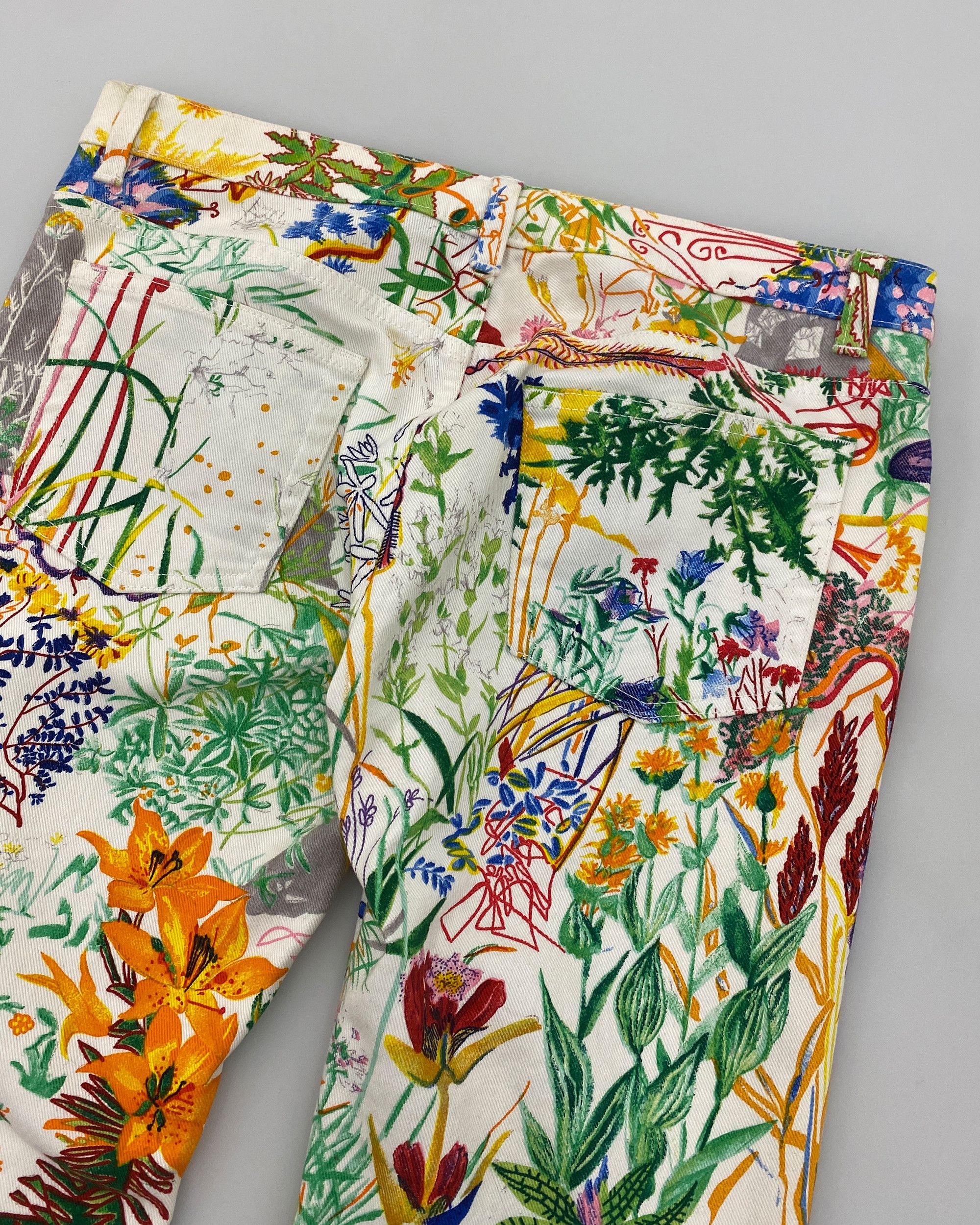 Helmut Lang SS2005 Swiss Flower Print Low Waist Denim Size 28" / US 6 / IT 42 - 4 Thumbnail