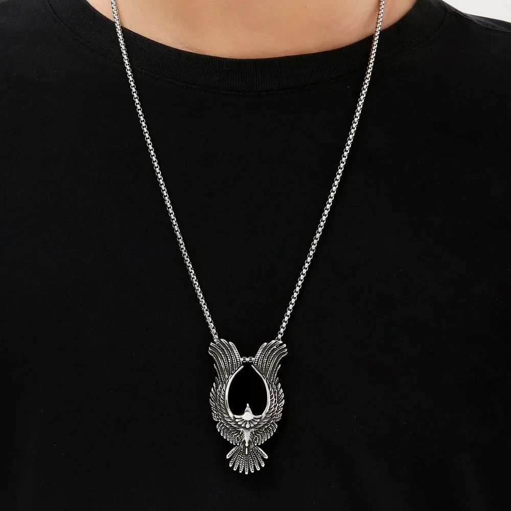 Other Vintage Stainless Steel Eagle Pendant Necklace Size ONE SIZE - 5 Thumbnail