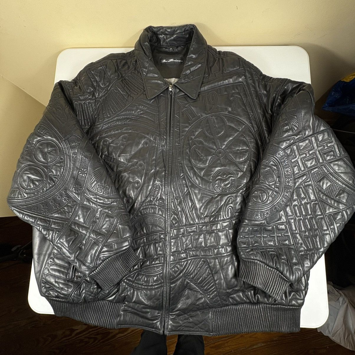 Marc Buchanan Vtg Marc Buchanan Pelle Pelle Embossed Hip Hop Bomber 56 Size US XXL / EU 58 / 5 - 1 Thumbnail