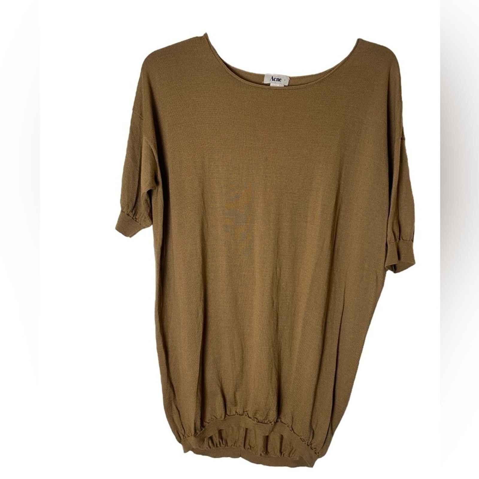 Acne Wool Brown Oversized Sweater Shirt S
