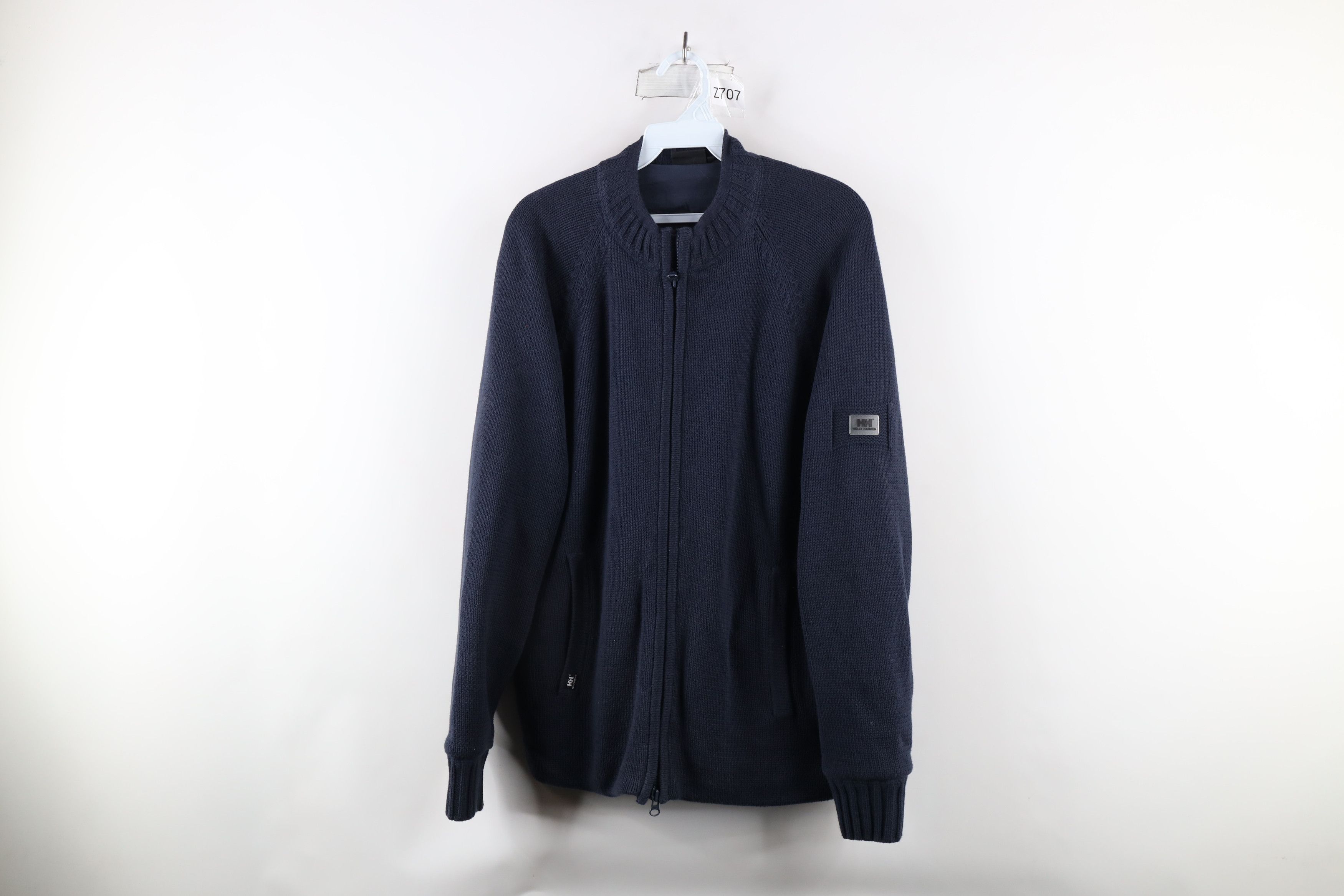 Helly Hansen × Vintage Vintage Helly Hansen Lined Knit Sweater Jacket Swacket Size US S / EU 44-46 / 1 - 1 Thumbnail