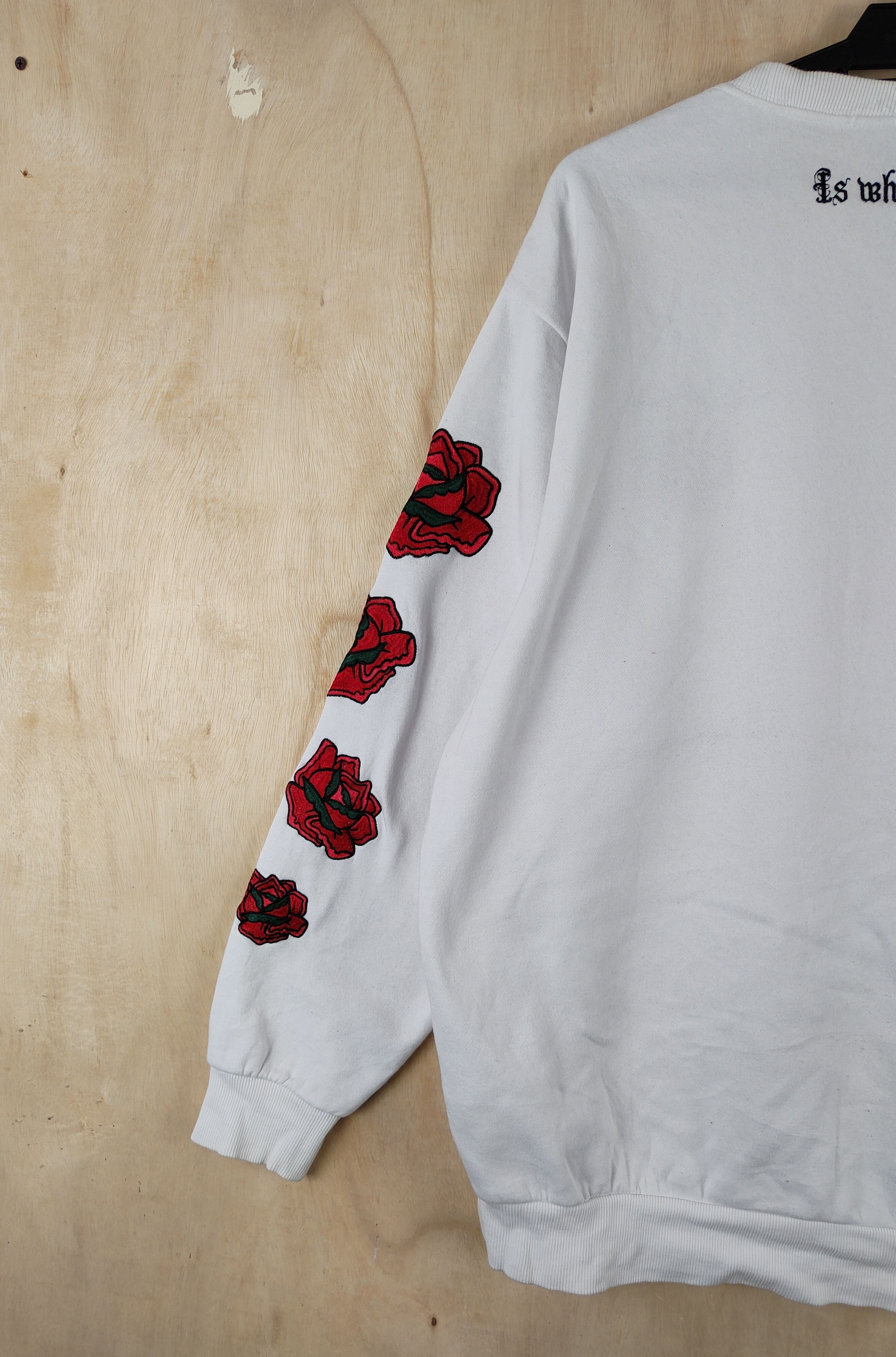 Japanese Brand Japan criticism White Flowers Sweatshirts #S2634 Size US L / EU 52-54 / 3 - 11 Thumbnail