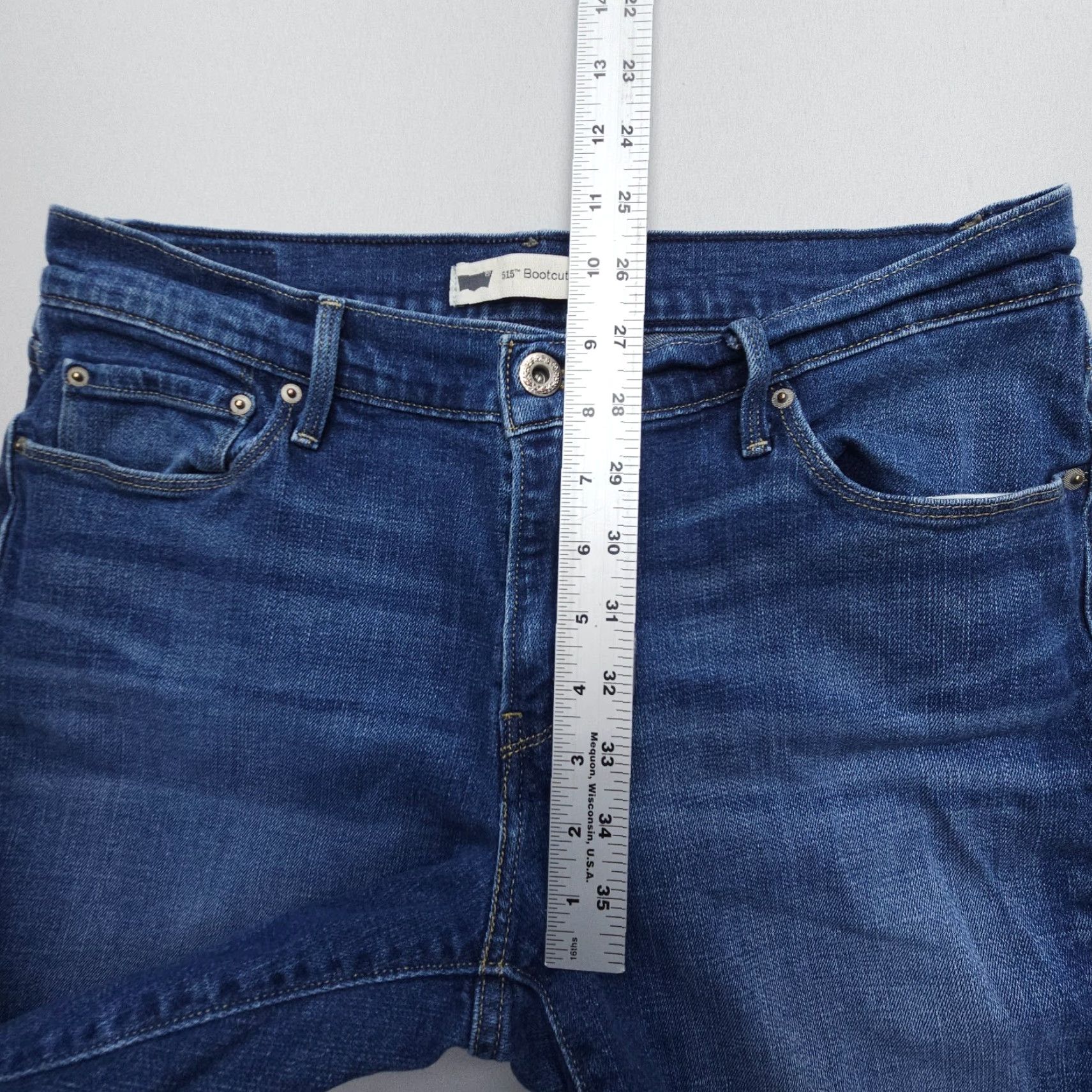 Levi's Levi's 515 Jeans Women Bootcut Denim Dark Wash Mid Rise Size 10 Stretch 5-Pocket Size 32" / US 10 / IT 46 - 7 Thumbnail