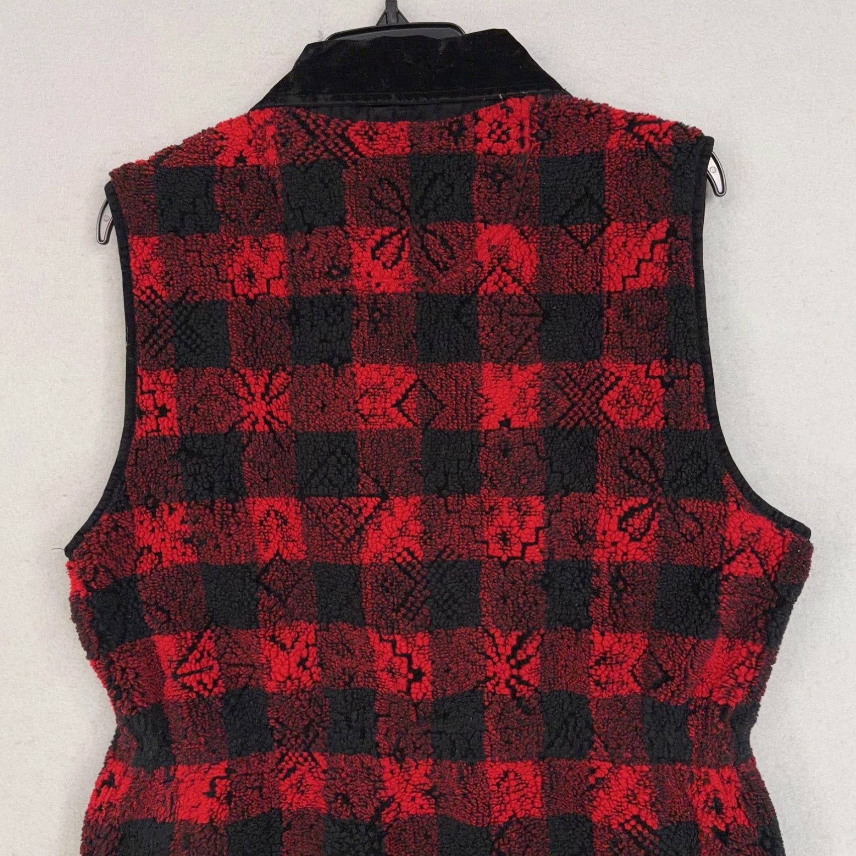 Vintage VINTAGE Woolrich Vest Womens M Red Black Buffalo Plaid Fleece Sherpa Outdoor Cabin Size M / US 6-8 / IT 42-44 - 7 Thumbnail