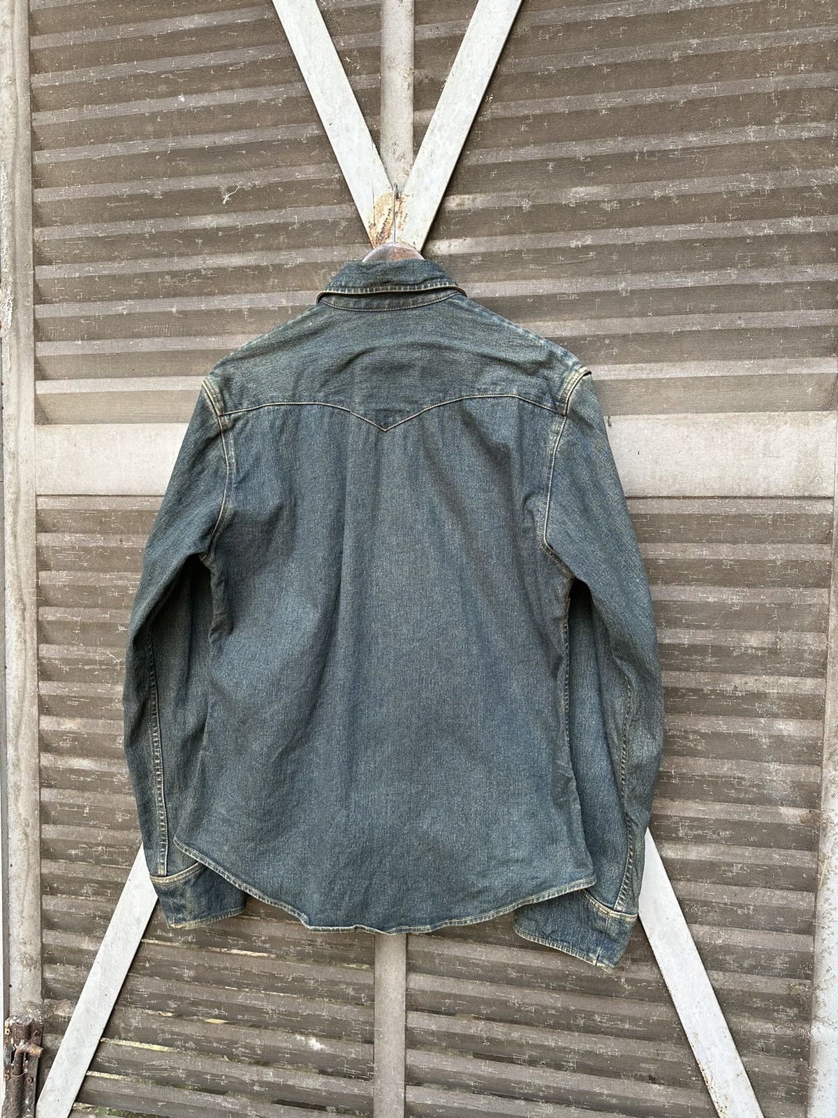 Vintage 🏇Vintage Cowboy Style Patchwork Denim Jacket Size US L / EU 52-54 / 3 - 8 Thumbnail