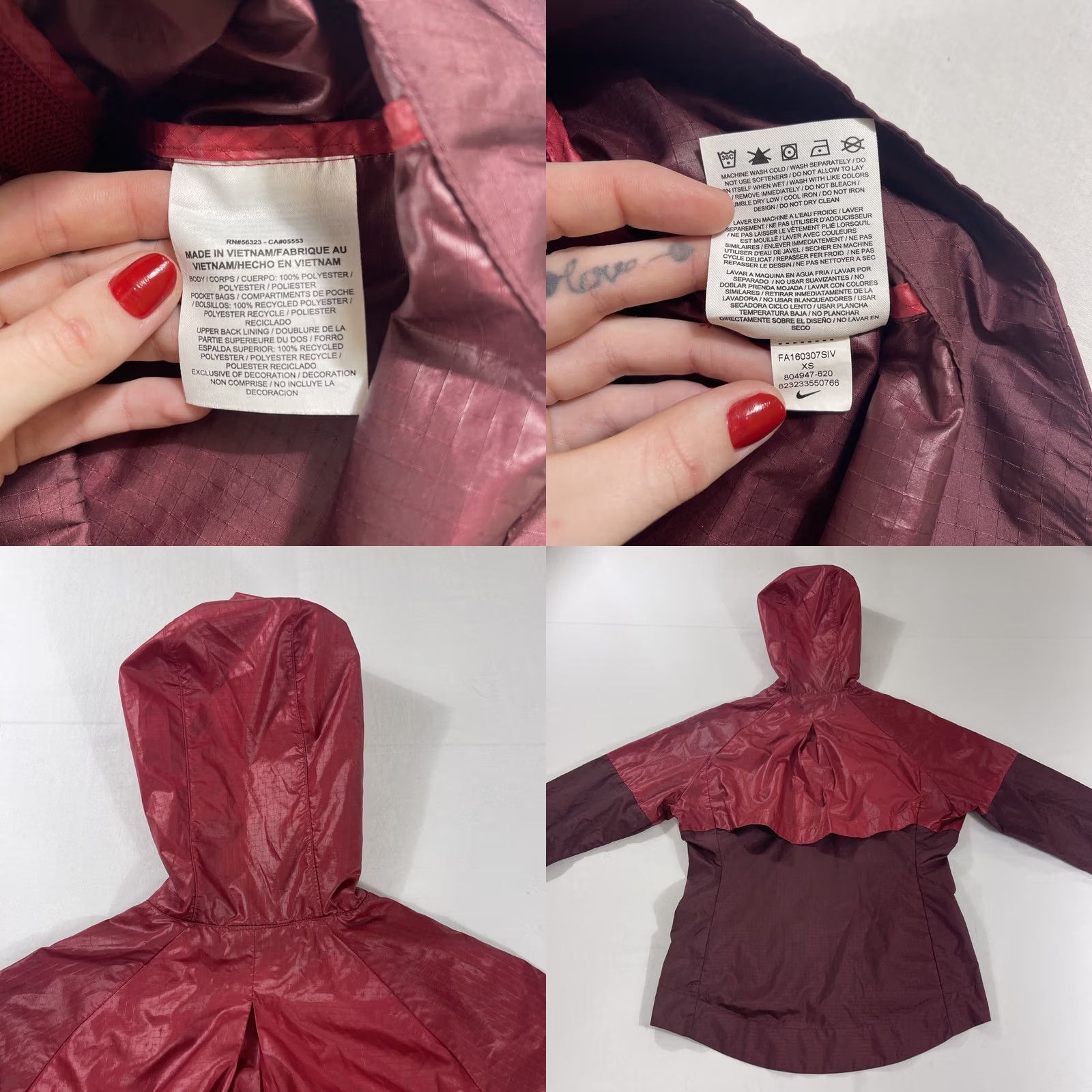 Nike Nike Windrunner Windbreaker Jacket XS Red Maroon 804947-620 Nike Windrunner Windbreaker Women XS Red Maroon 804947-620 Size XS / US 0-2 / IT 36-38 - 10 Thumbnail