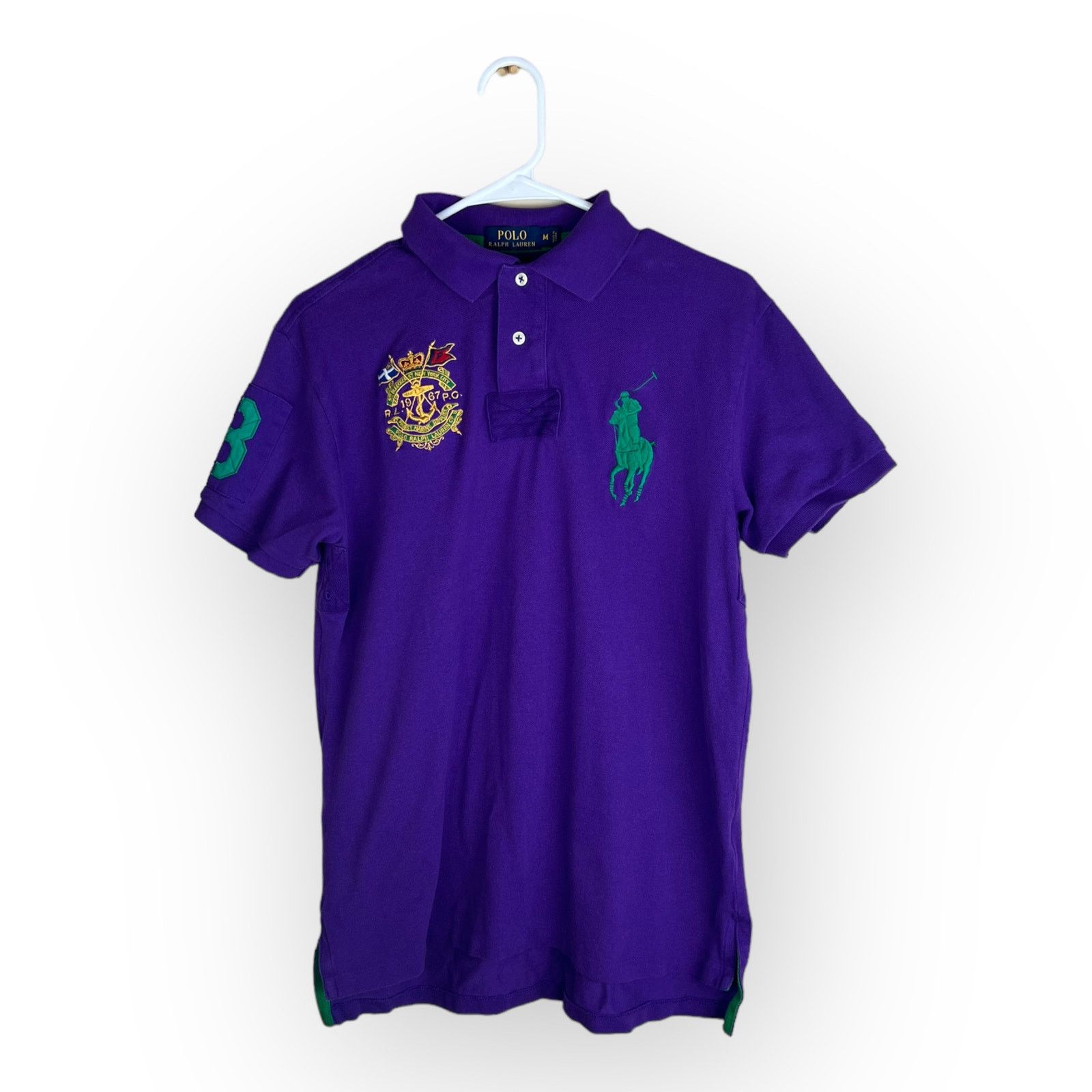 Polo Ralph Lauren Polo Ralph Lauren Rare Vintage Big Pony Crest Accent Polo Size US M / EU 48-50 / 2 - 8 Thumbnail