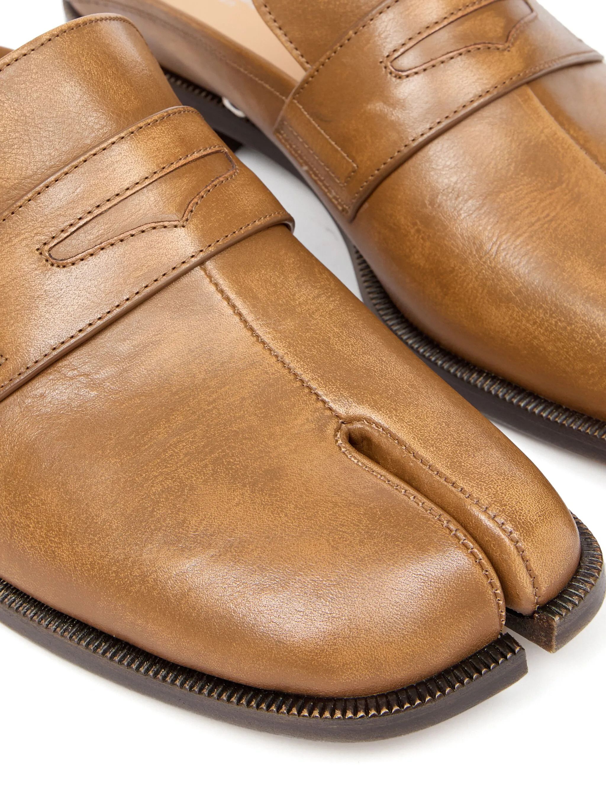 Maison Margiela oc11z0526 Tabi Loafers Mules in Light Brown Size US 7 / EU 40 - 5 Thumbnail