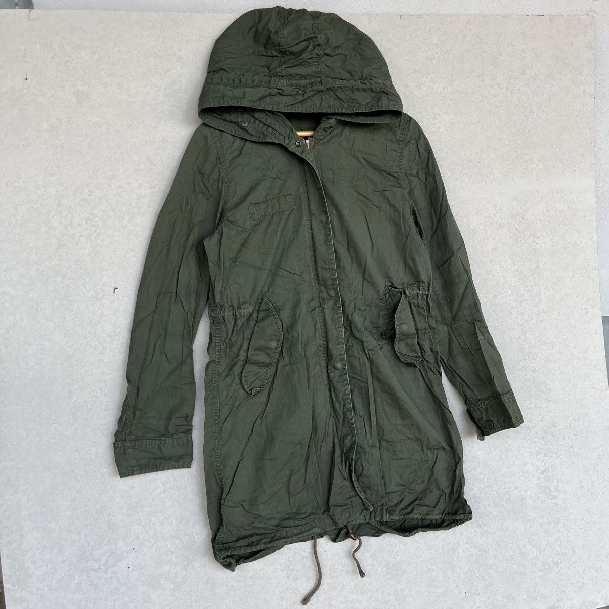Other Vintage Natural Beauty Basic Green Colour Hooded Jacket L Size US L / EU 52-54 / 3 - 3 Thumbnail
