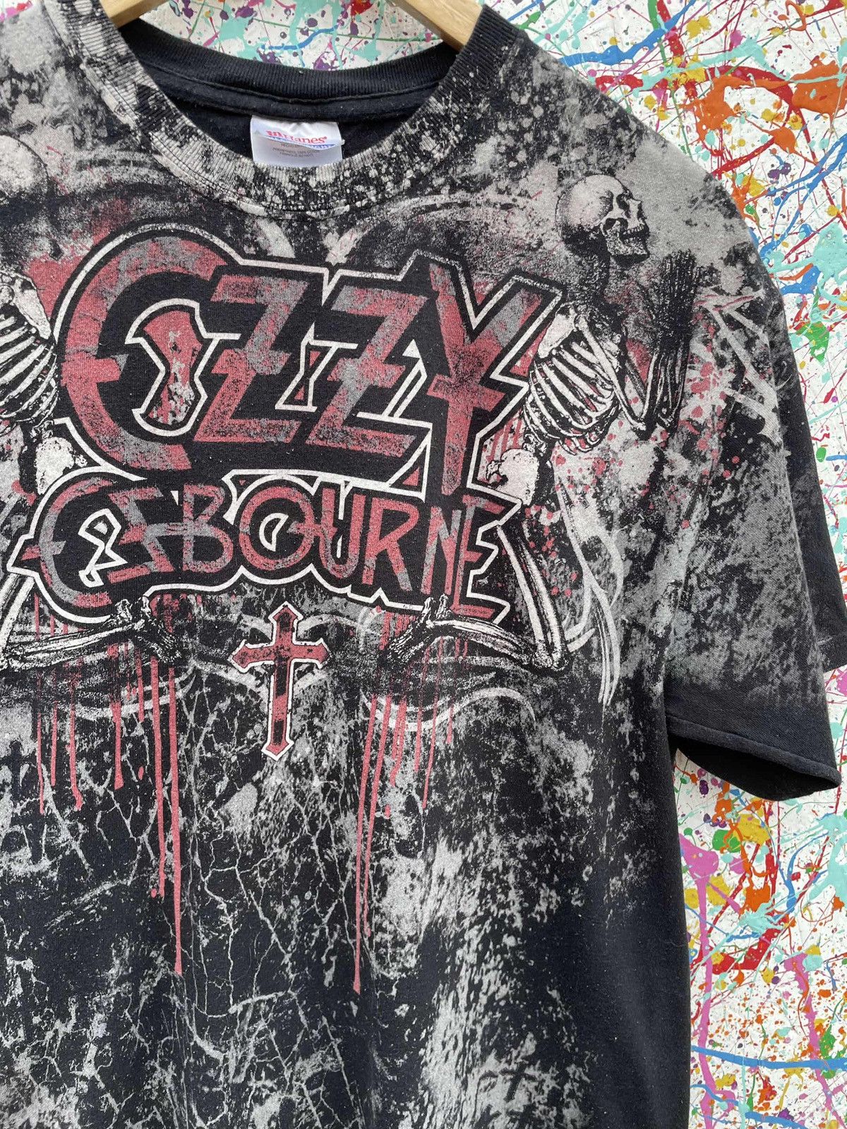 Hanes Vintage Ozzy Osbourne tshirt band tee all over print Sabbath Size US M / EU 48-50 / 2 - 5 Thumbnail