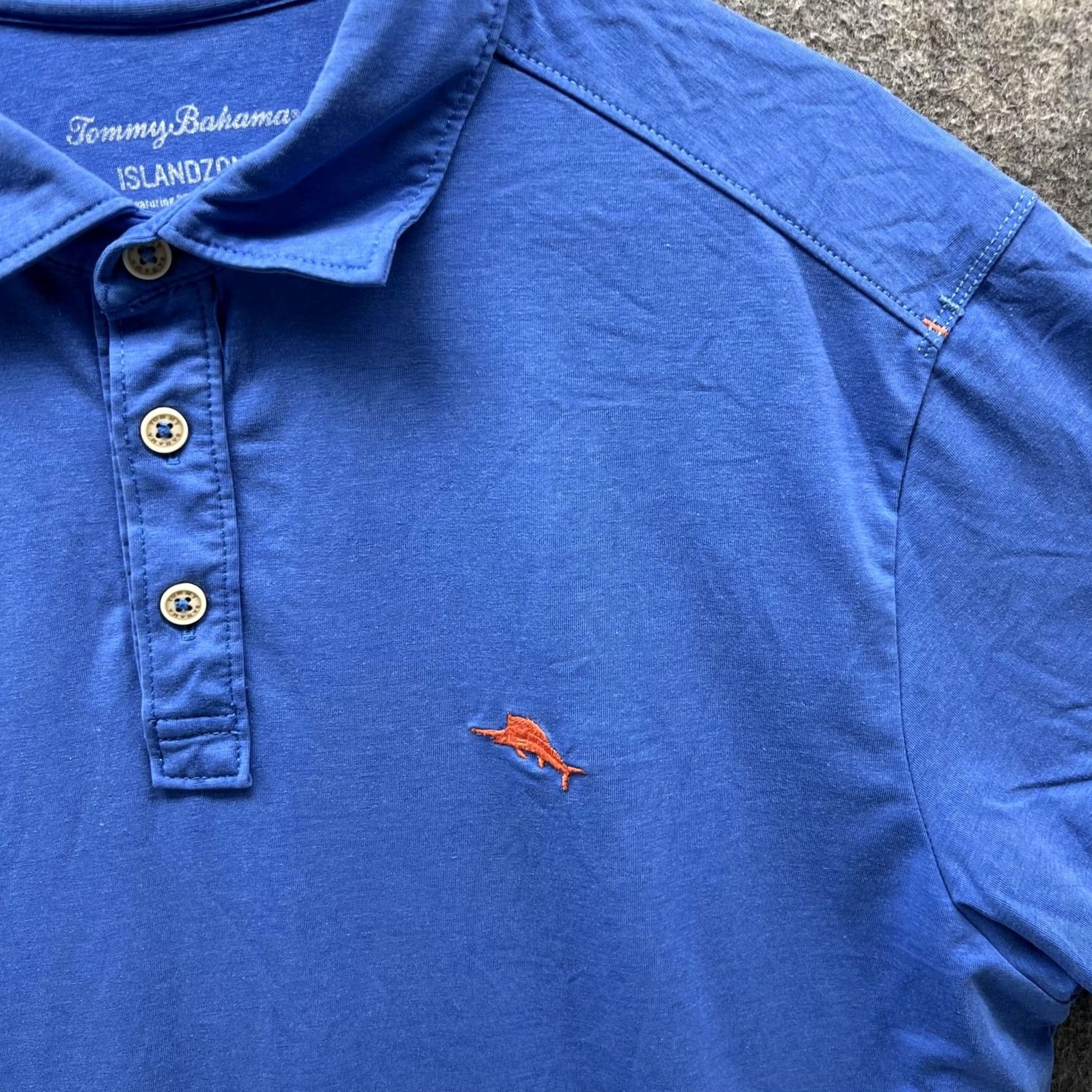 Tommy Bahama Tommy Bahama Polo Shirt Mens L Blue IslandZone Performance Golf Stretch Shirt Short Sleeve PoloMens Blue Size US L / EU 52-54 / 3 - 6 Thumbnail