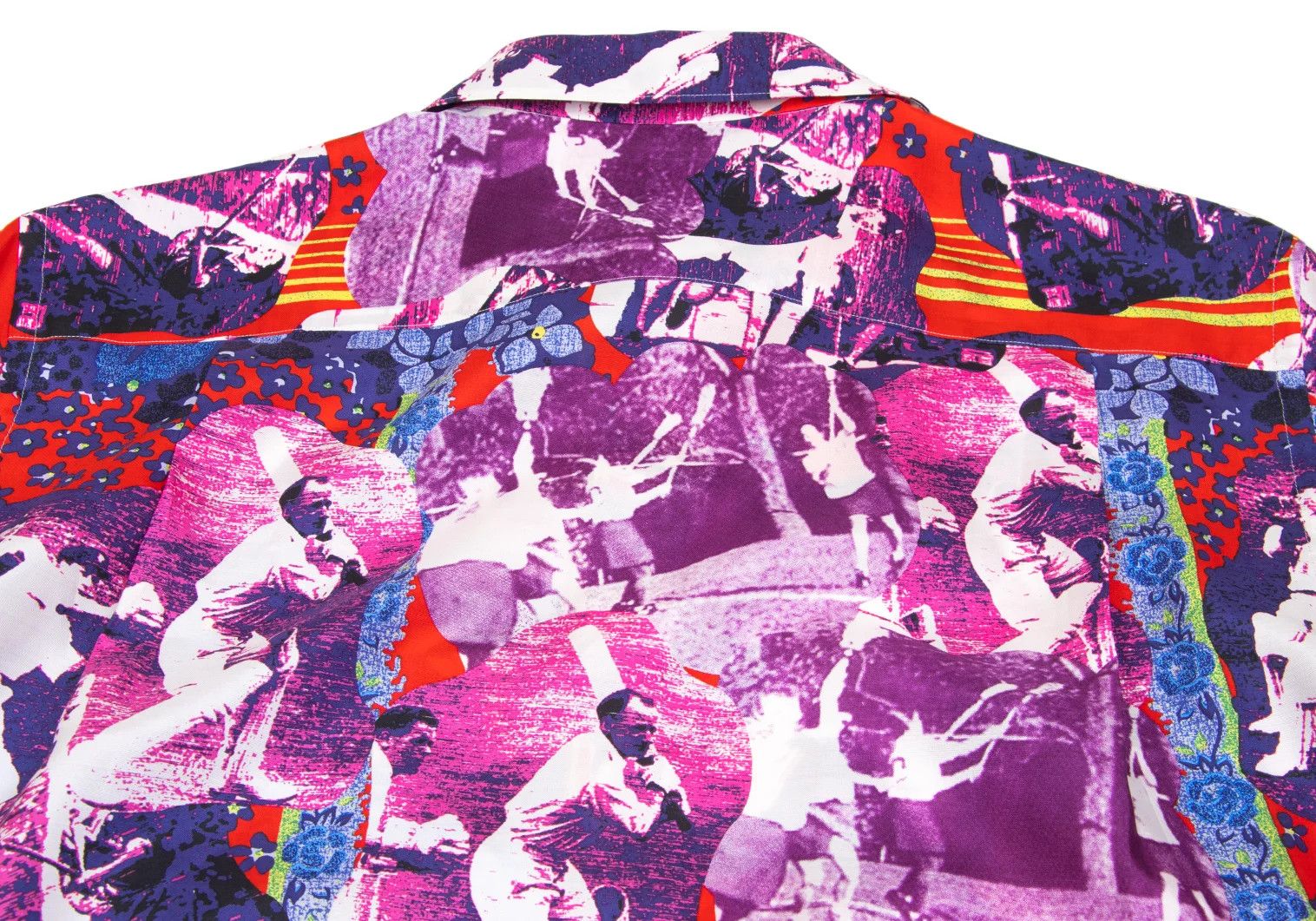 Comme des Garcons Homme Plus Silk Graphic Print Short Sleeve Shirt Multi Color M Size US M / EU 48-50 / 2 - 12 Thumbnail