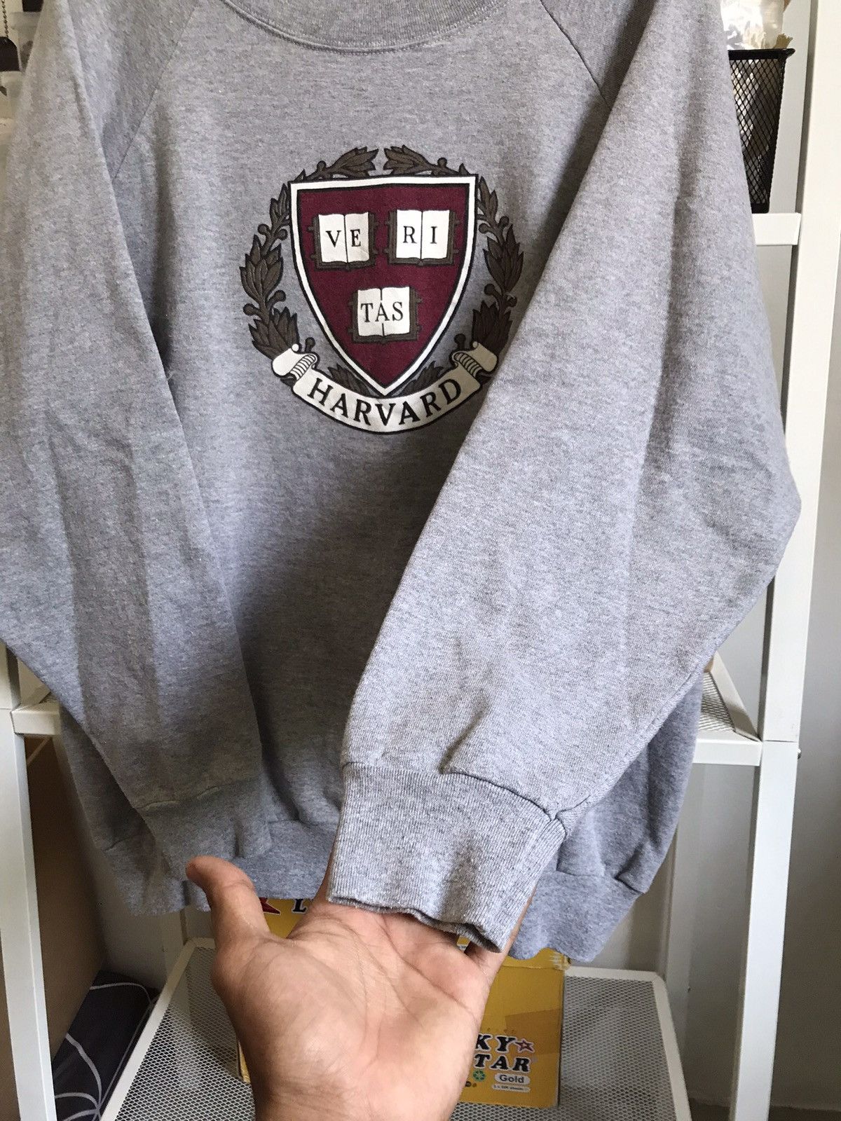 Vintage STEAL🔥 VINTAGE HARVARD Boxy Sweatshirt 🔥 Size XL / US 12-14 / IT 48-50 - 10 Thumbnail