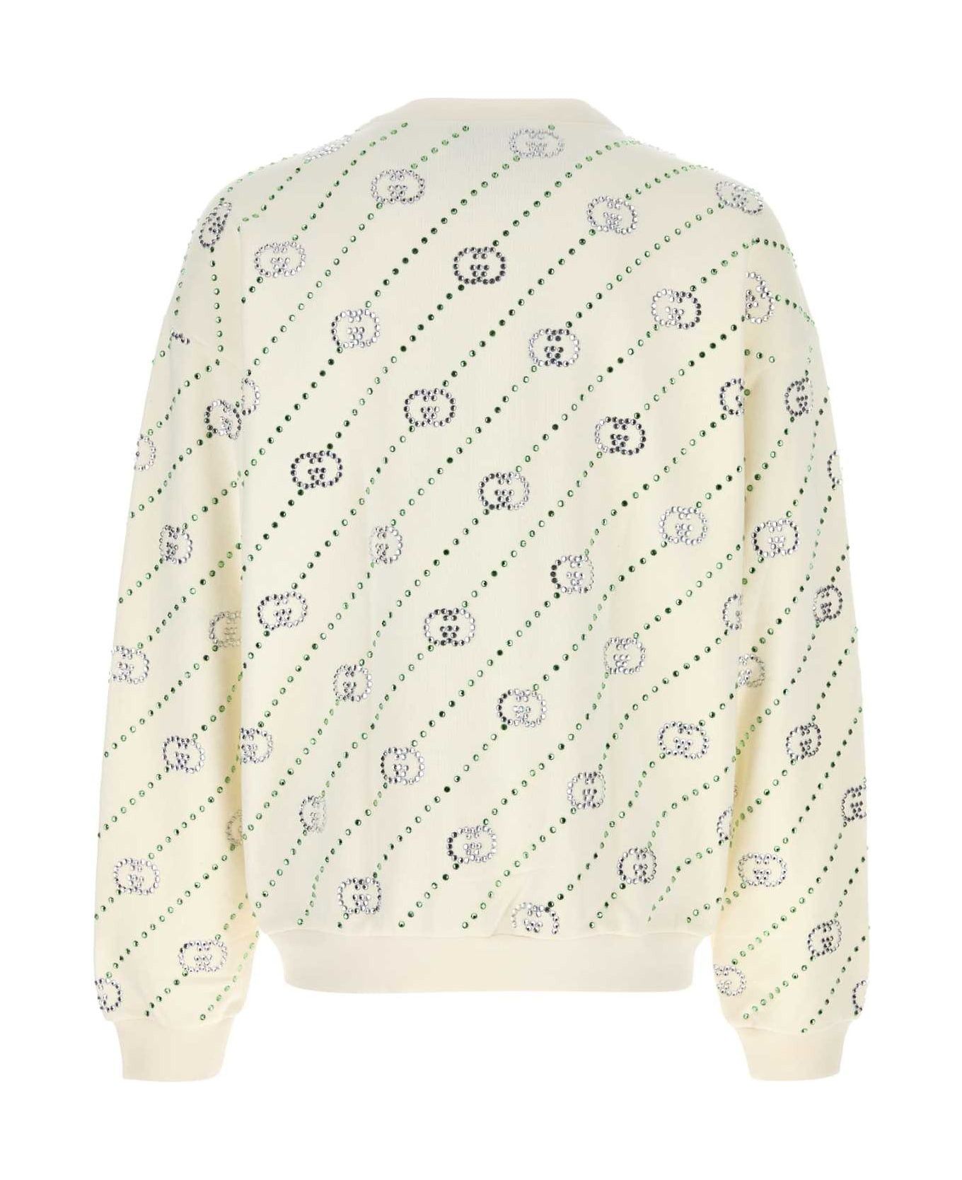 Gucci o1loc1c0925 Embellished Cotton Sweatshirt in Multicolor Size US XL / EU 56 / 4 - 2 Thumbnail