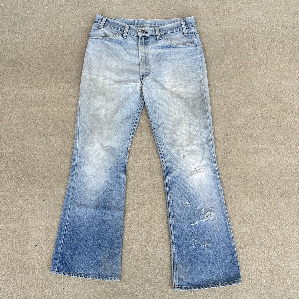 Levi's Vintage 70s Levis Jeans 34x30 Blue Denim Bootcut Bell Bottom Size US 34 / EU 50 - 1 Thumbnail
