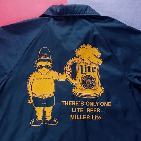 Vintage Vintage 1988 Baltimore Police Chase Miller Lite Jacket Grailed