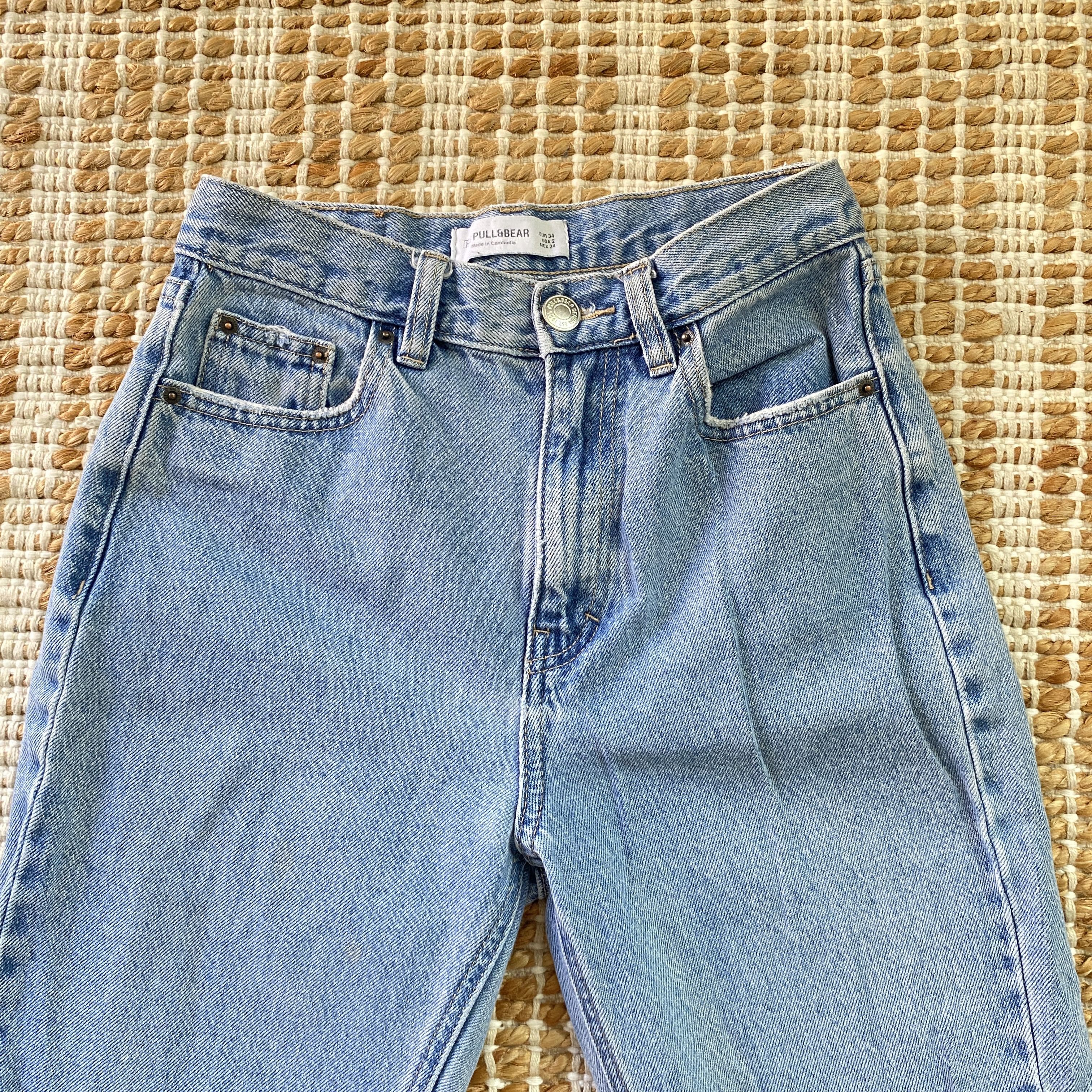 Bershka Bershka Medium Wash Mid-Rise Jeans US 2 | Tapered Ankle Size 26" / US 2 / IT 38 - 9 Thumbnail