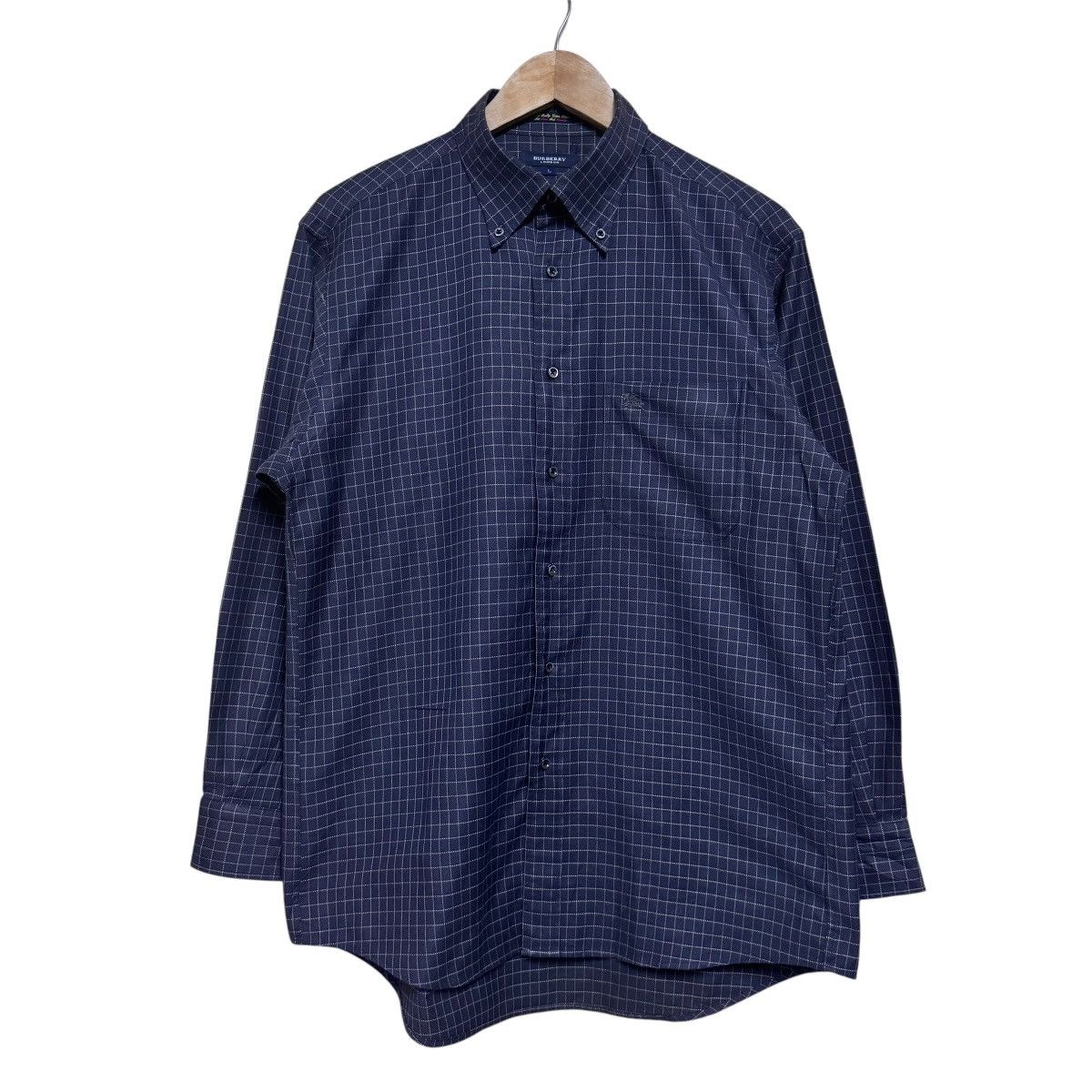 Burberry Burberry Gray Plaid Button Down Longsleeve Shirt Size US L / EU 52-54 / 3 - 2 Thumbnail