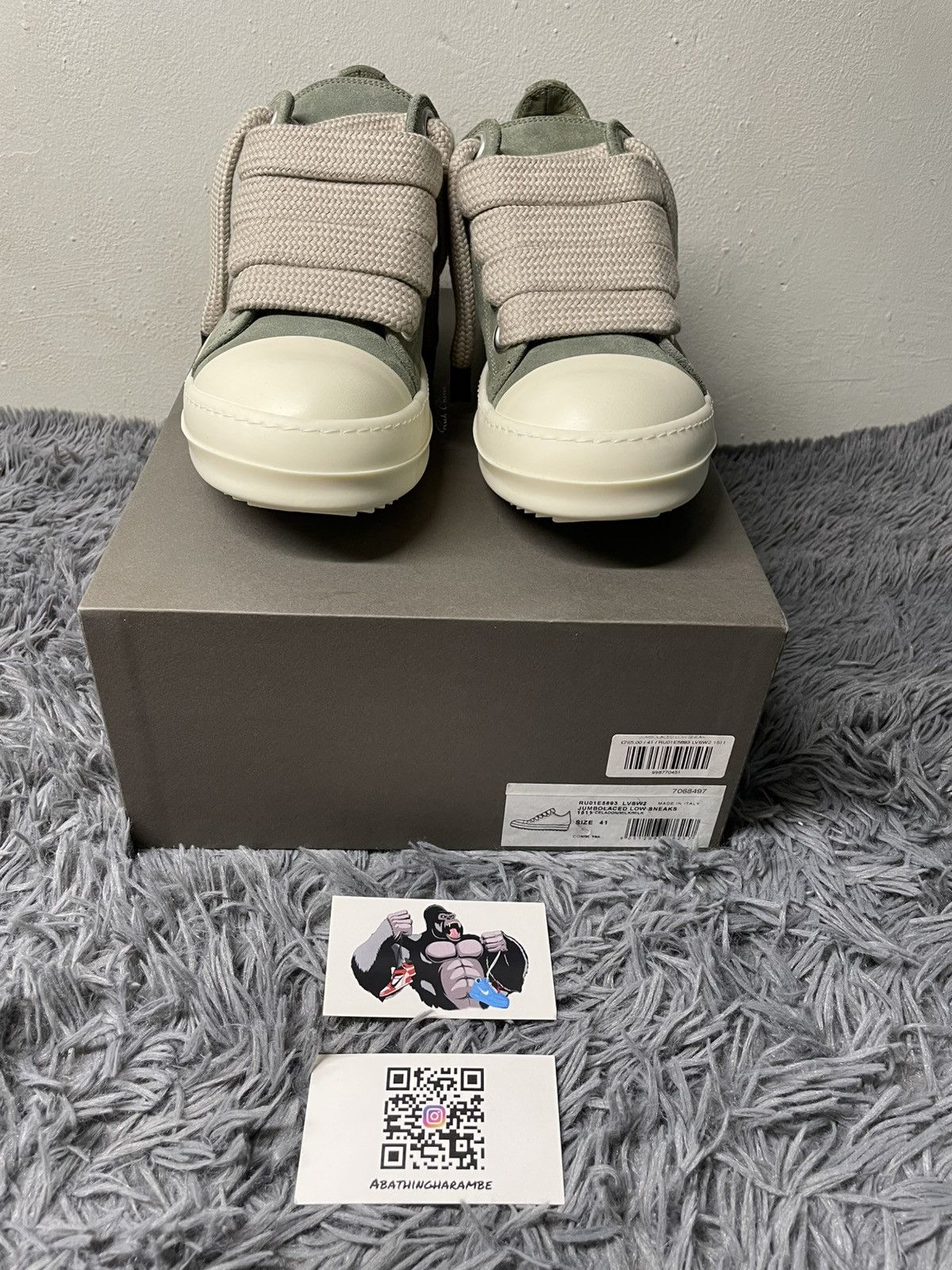 Rick Owens Rick Owens Ramone Low Jumbo Lace Celadon/Milk Size US 8 / EU 41 - 3 Thumbnail