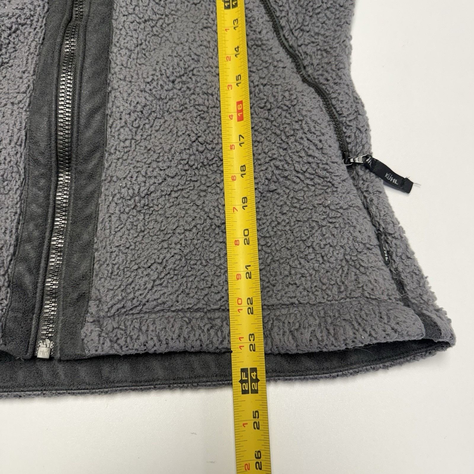 Kuhl Kuhl Fleece Womens Vest Gray Full Zip Size Large Hidden Hood Size L / US 10 / IT 46 - 10 Thumbnail