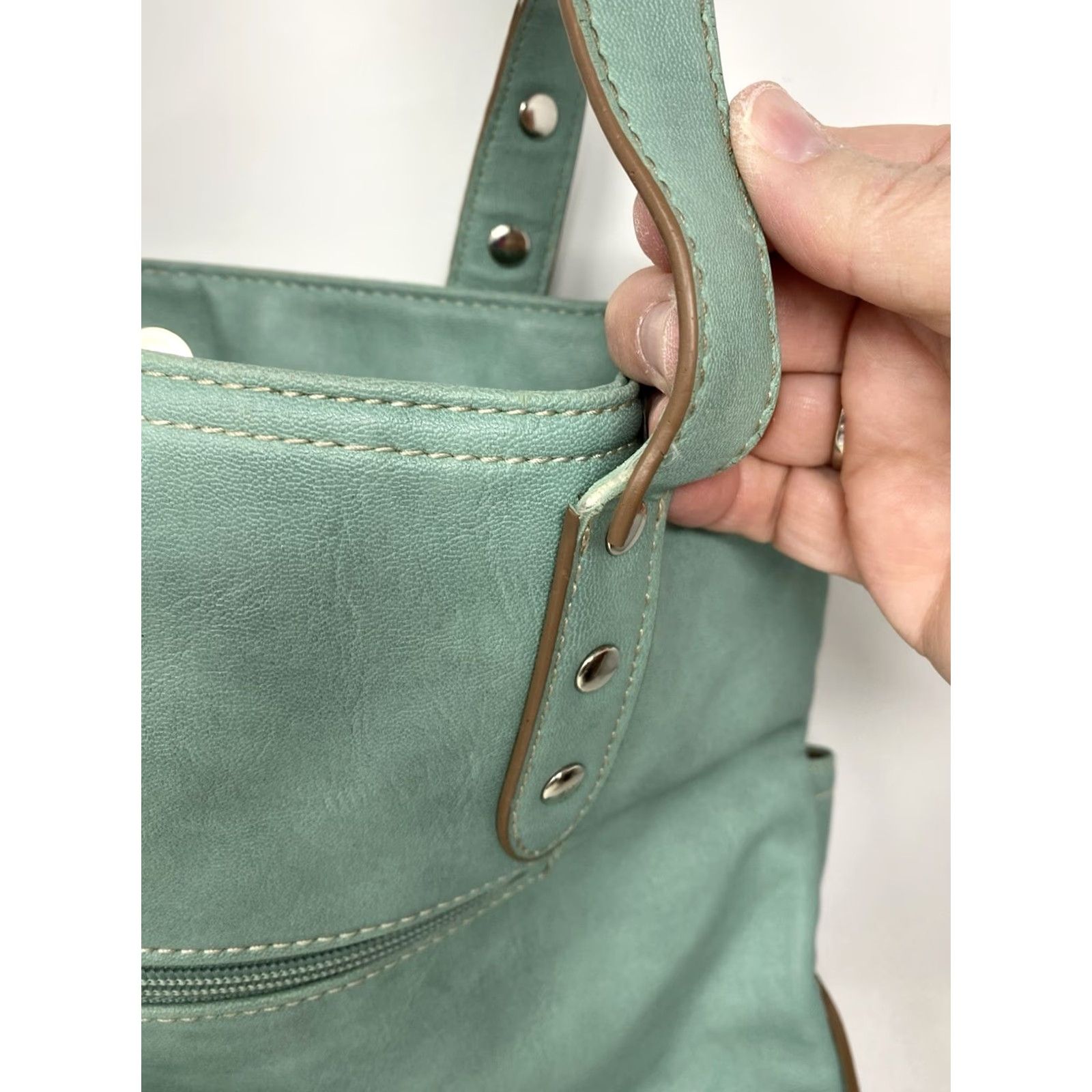 Fossil VINTAGE Fossil Relic Shoulder Handbag Green Vegan Leather Medium Size ONE SIZE - 5 Thumbnail