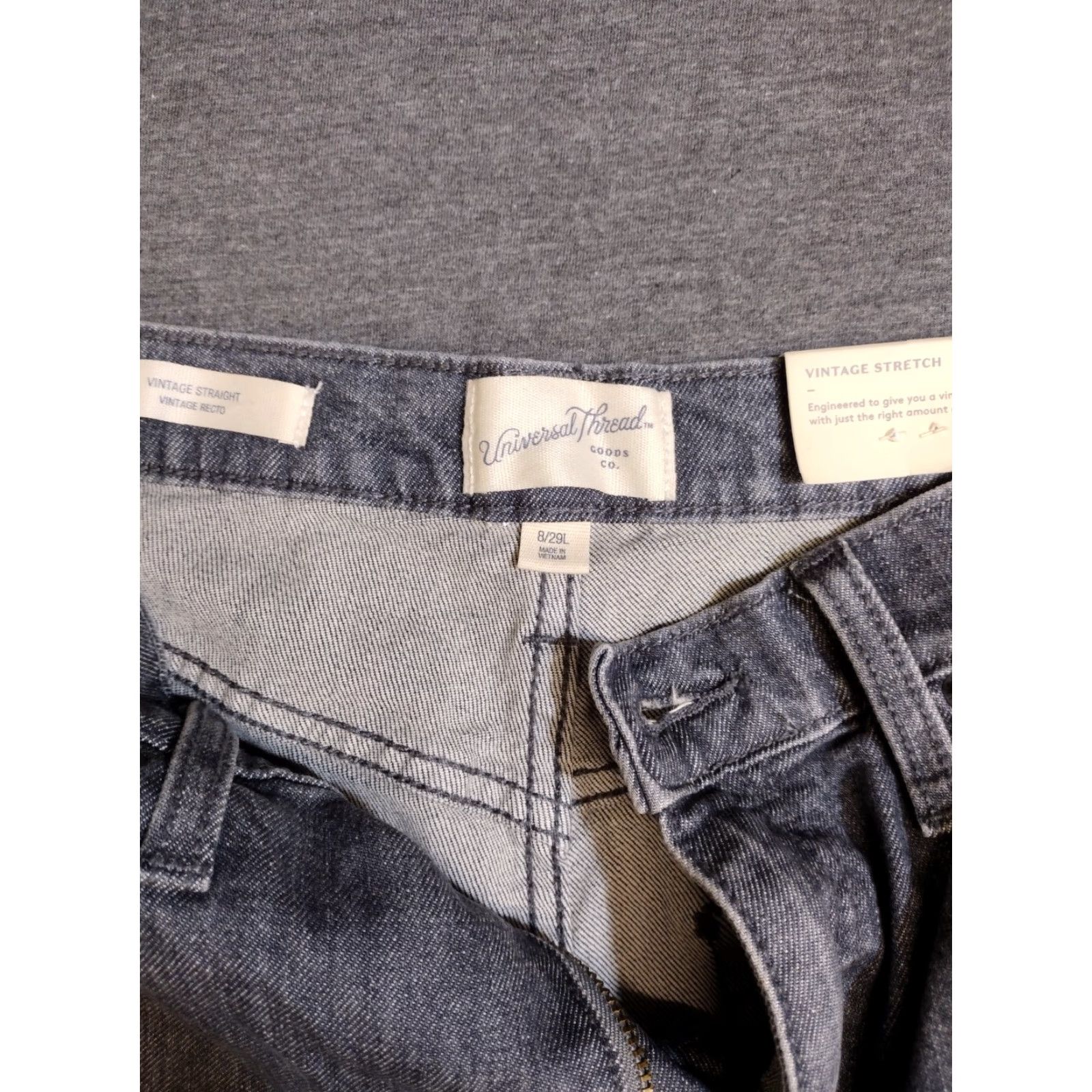 Vintage VINTAGE Universal Thread Jeans Distressed Straight Dark Wash 8/29L Womens / Ladies 8L Blue Denim High Rise Classic Fit 5-Pocket Size 30" / US 8 / IT 44 - 5 Thumbnail